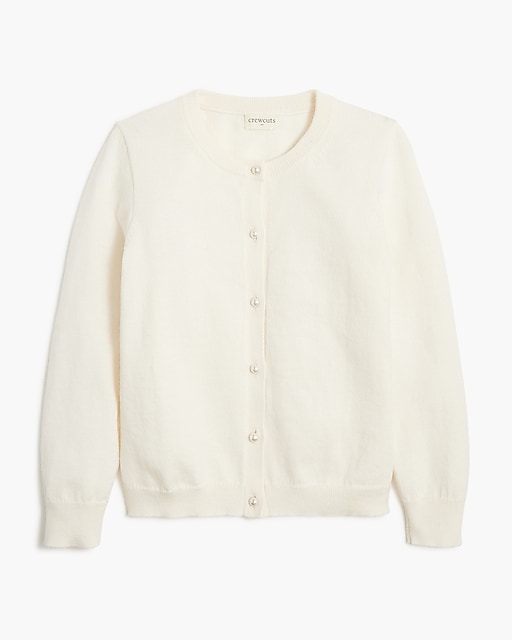  Girls' pearl-button Casey cardigan sweater