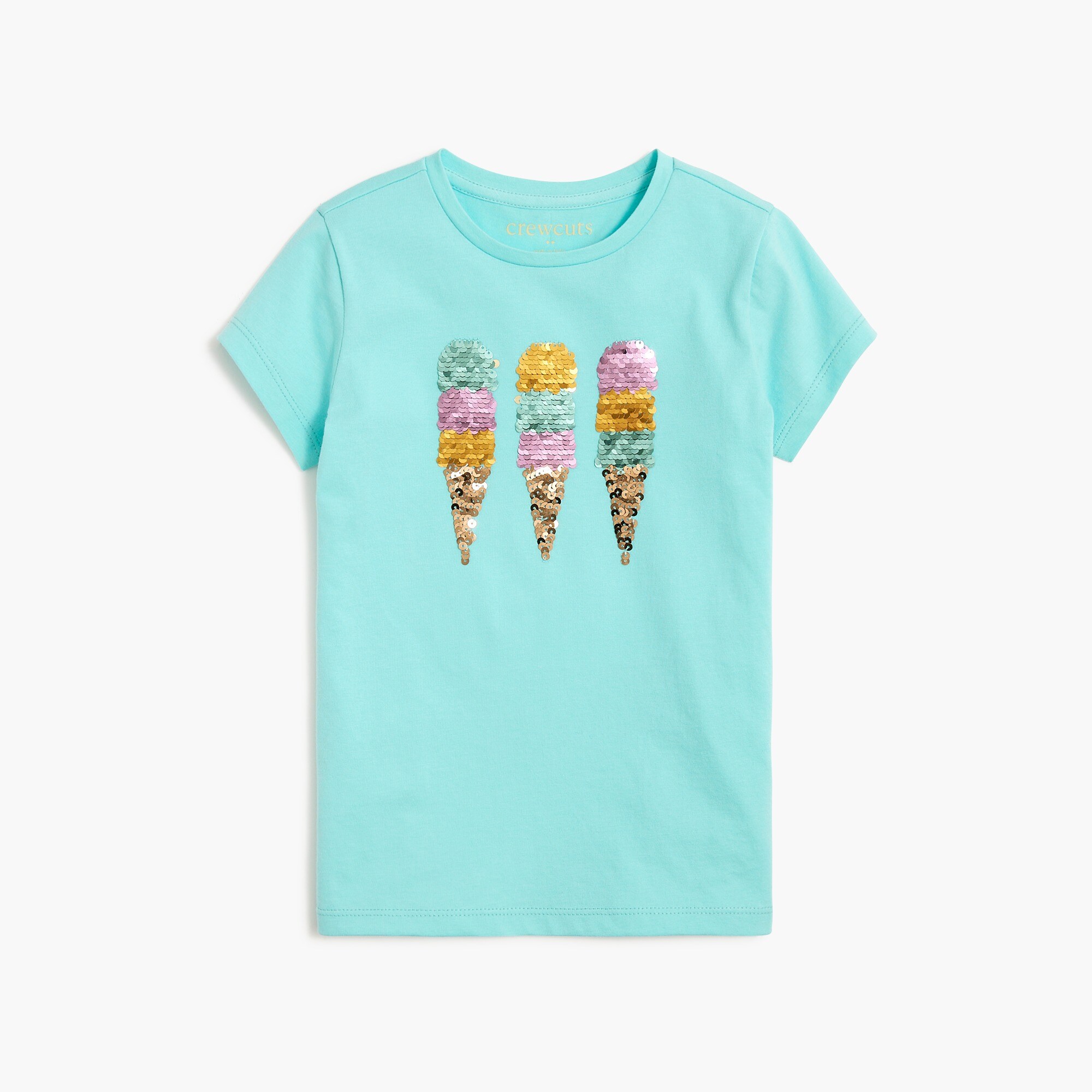girls' sequin ice cream graphic tee for girls