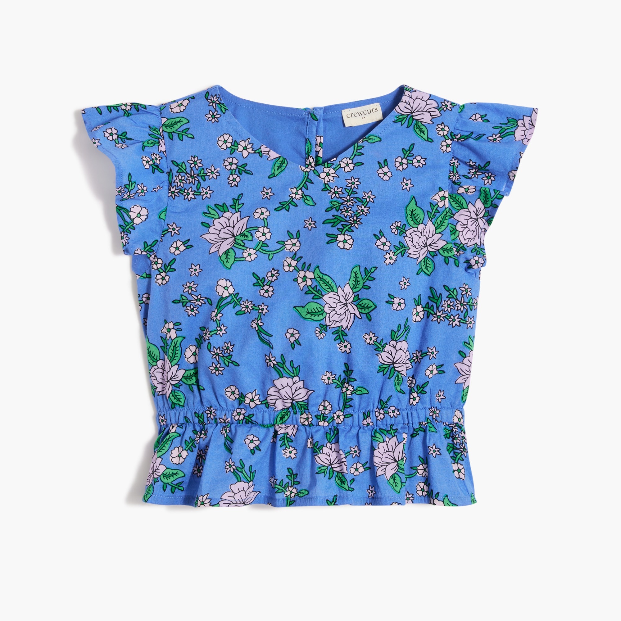 girls' ruffle v-neck top for girls