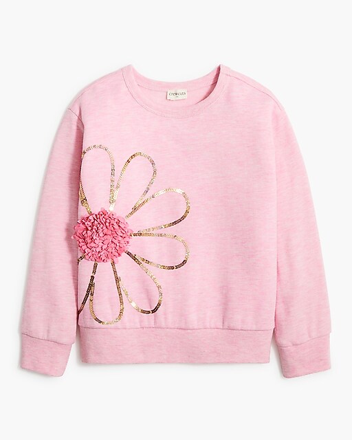  Girls' 3D daisy graphic sweatshirt