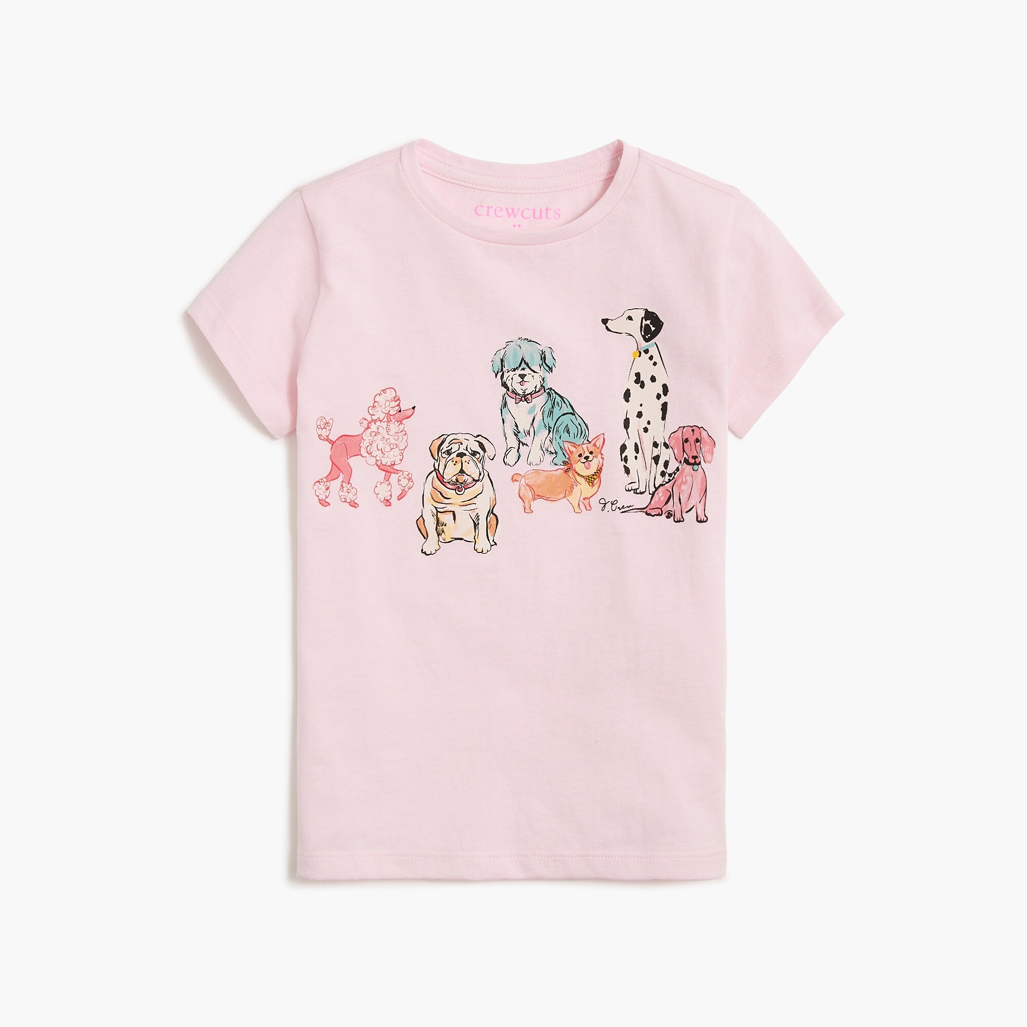 Girls' dogs graphic tee