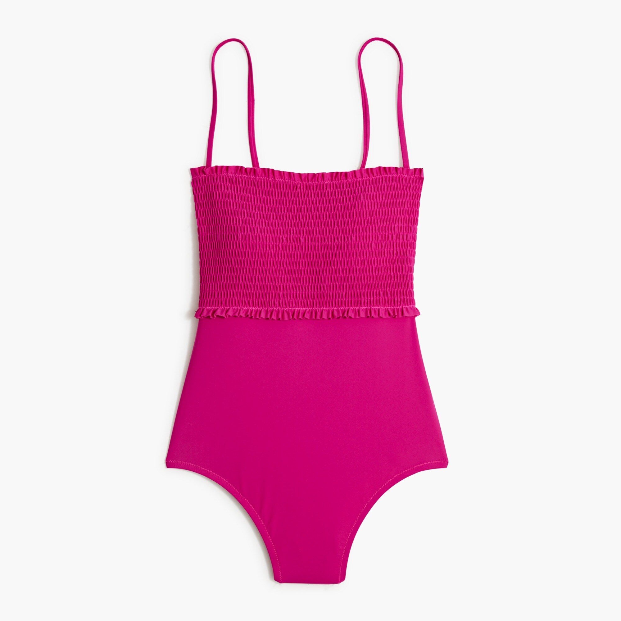 Smocked one-piece swimsuit