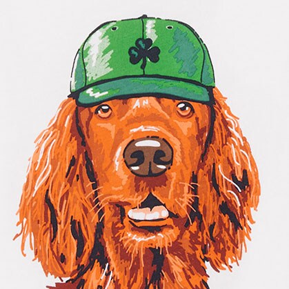 Boys' dog in hat graphic tee WHITE factory: boys' dog in hat graphic tee for boys