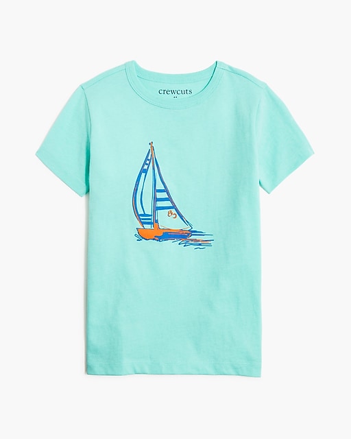  Boys' sailboat graphic tee