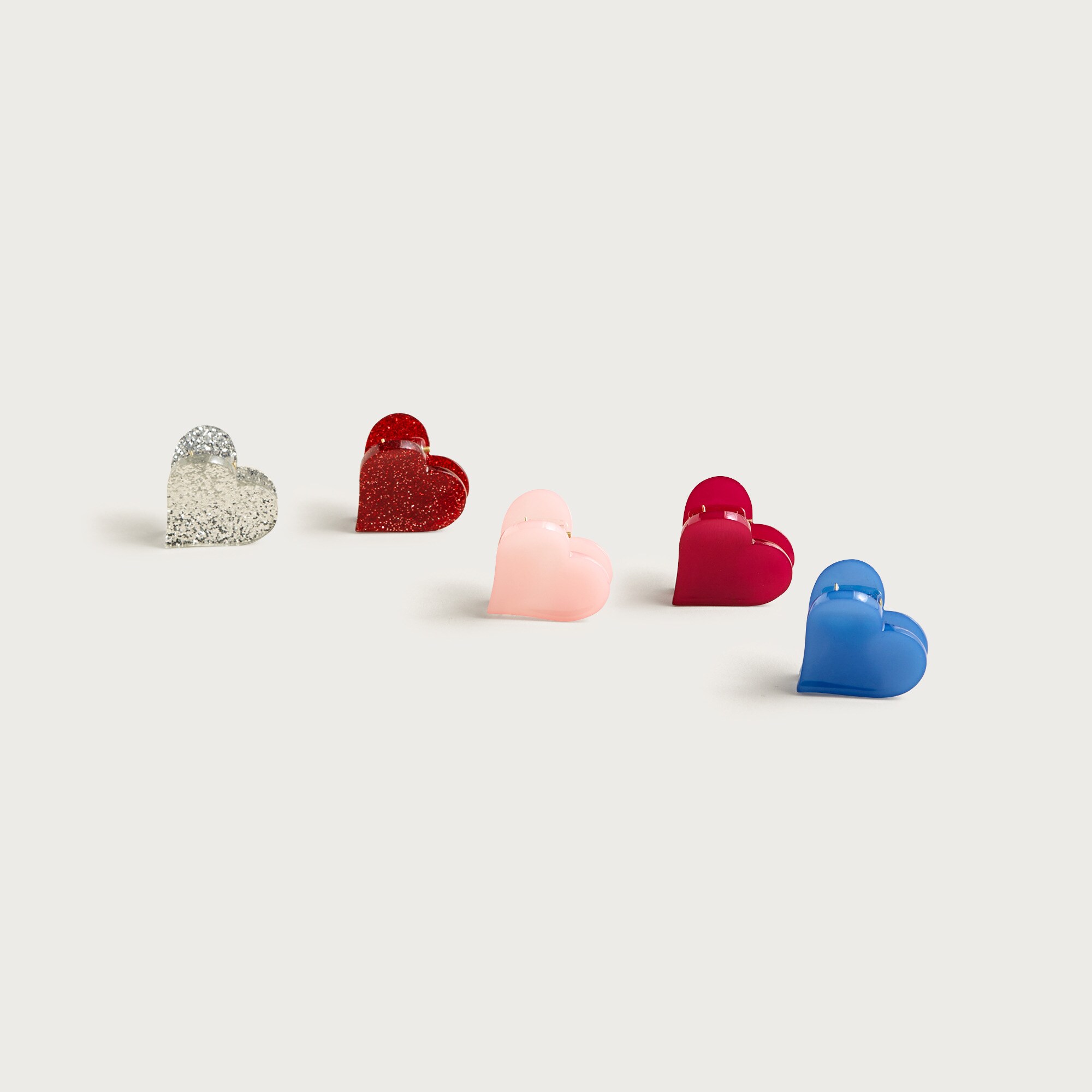 girls Girls' heart hair clips five-pack