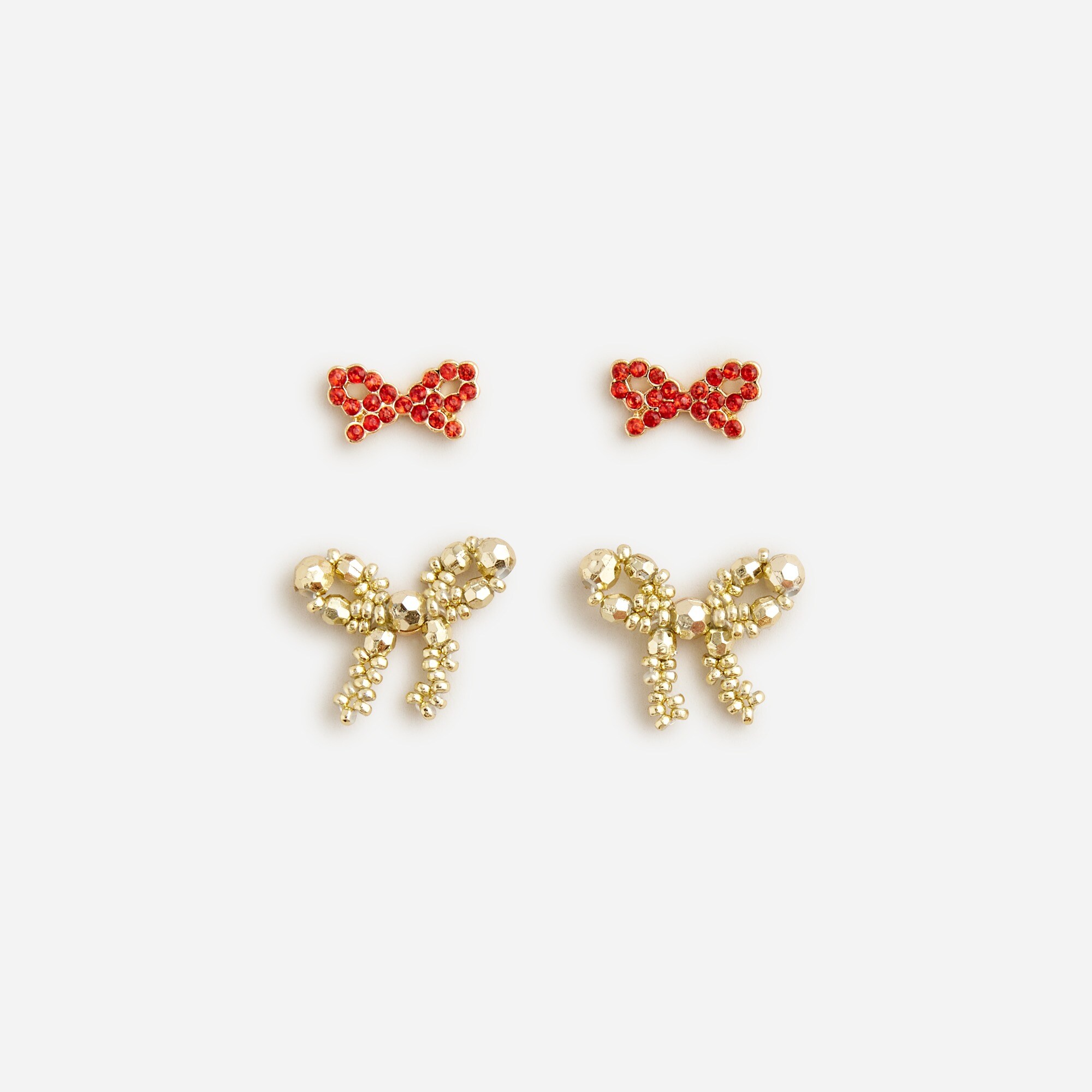 girls Girls' bow earrings two-pack