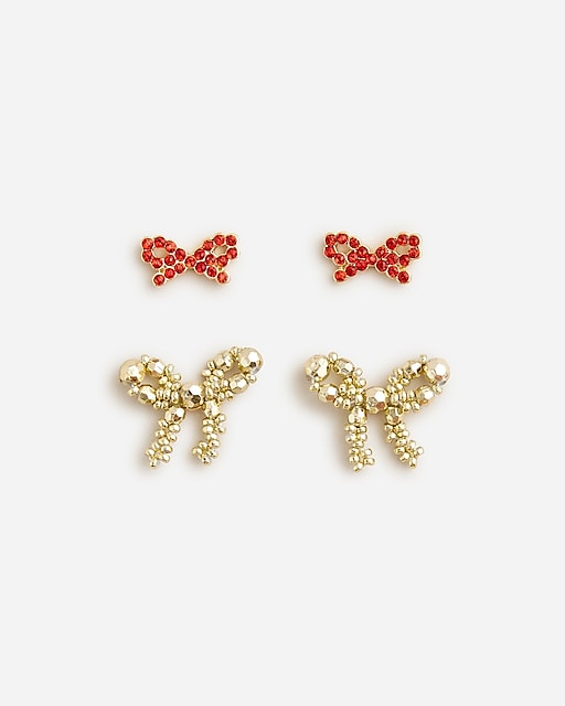  Girls' bow earrings two-pack