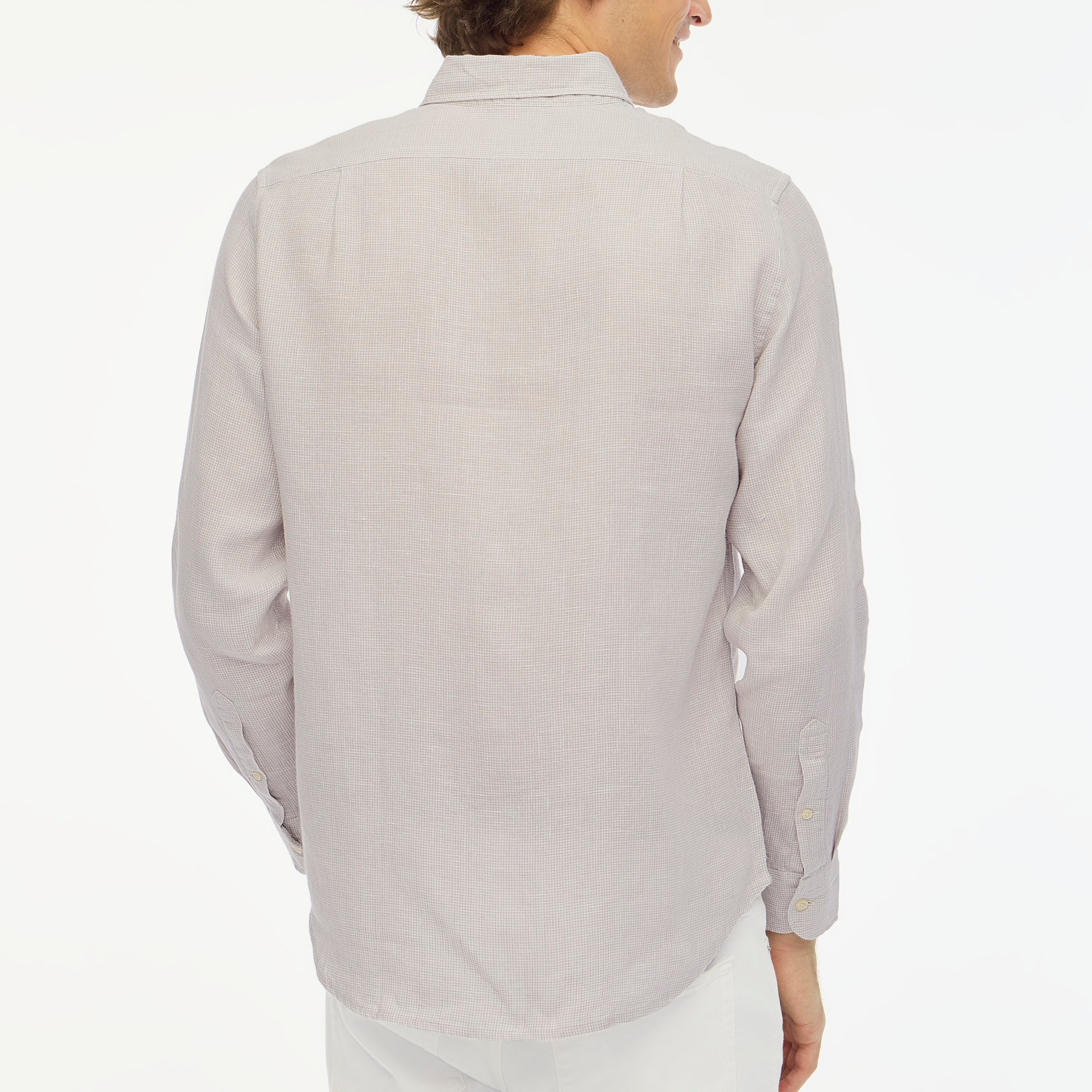 Linen-blend casual shirt