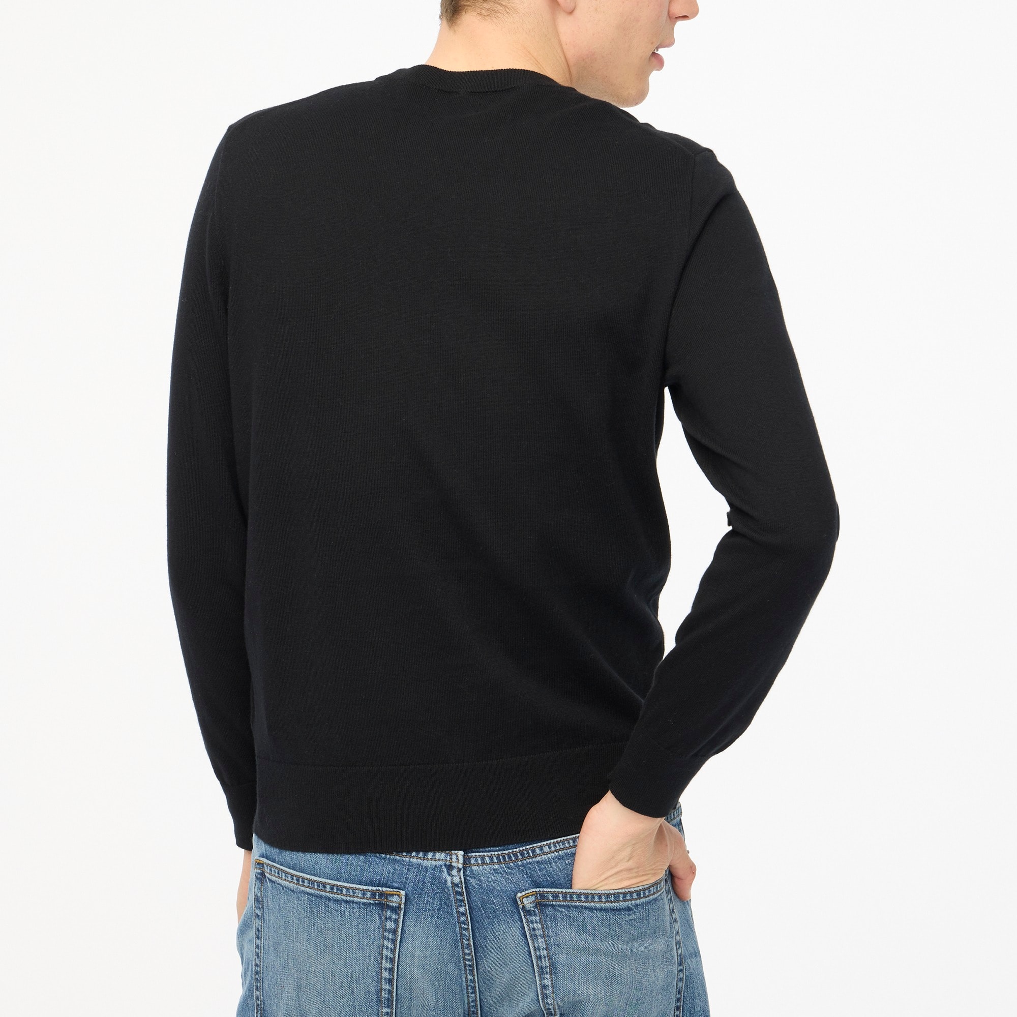 Soft cotton-blend crewneck pullover
