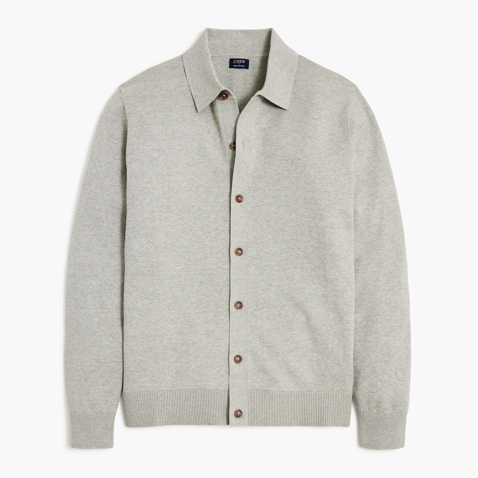 Cotton cardigan sweater-polo