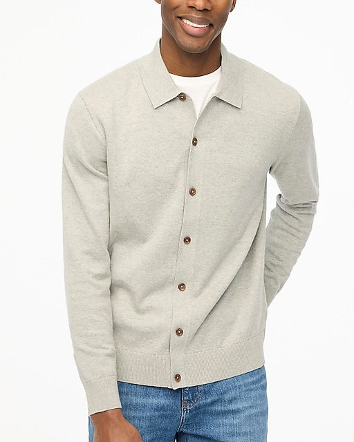 mens Cotton cardigan sweater-polo