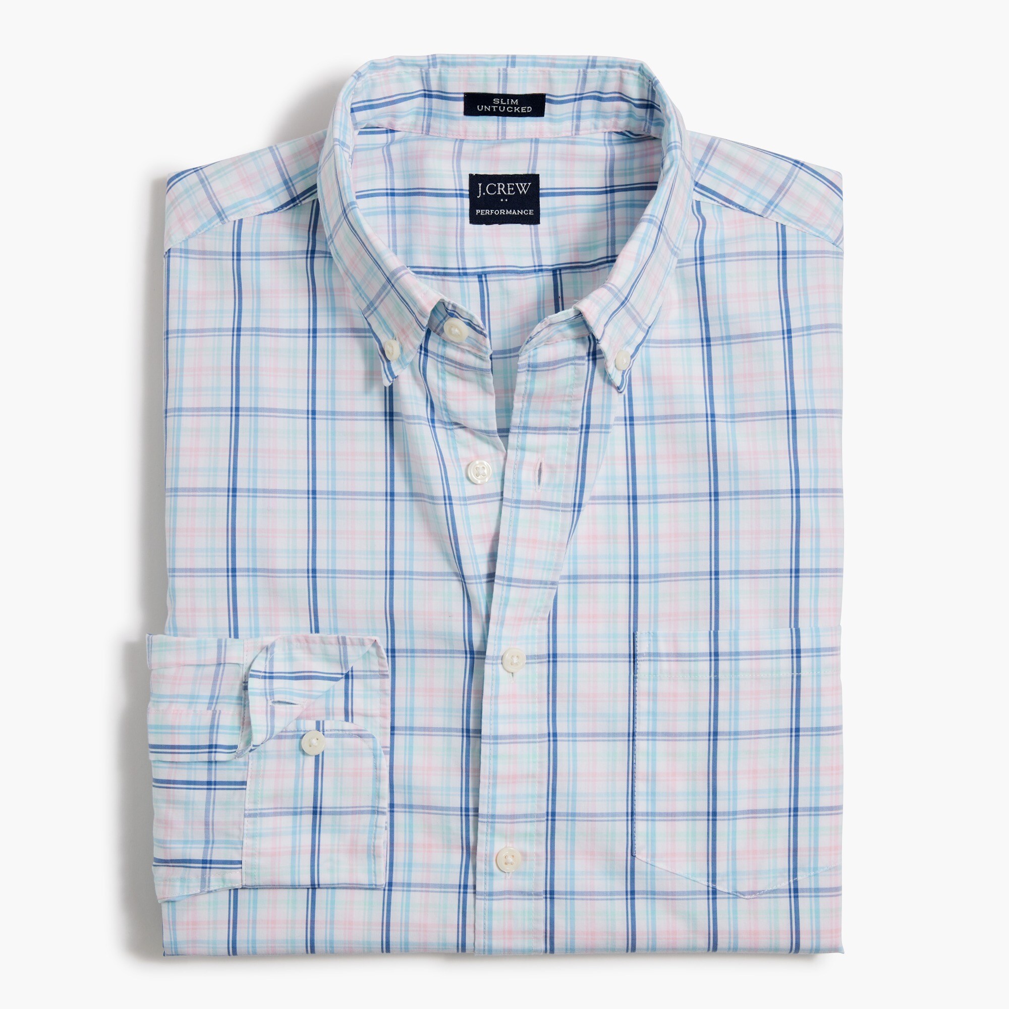 Slim Untucked flex performance casual shirt