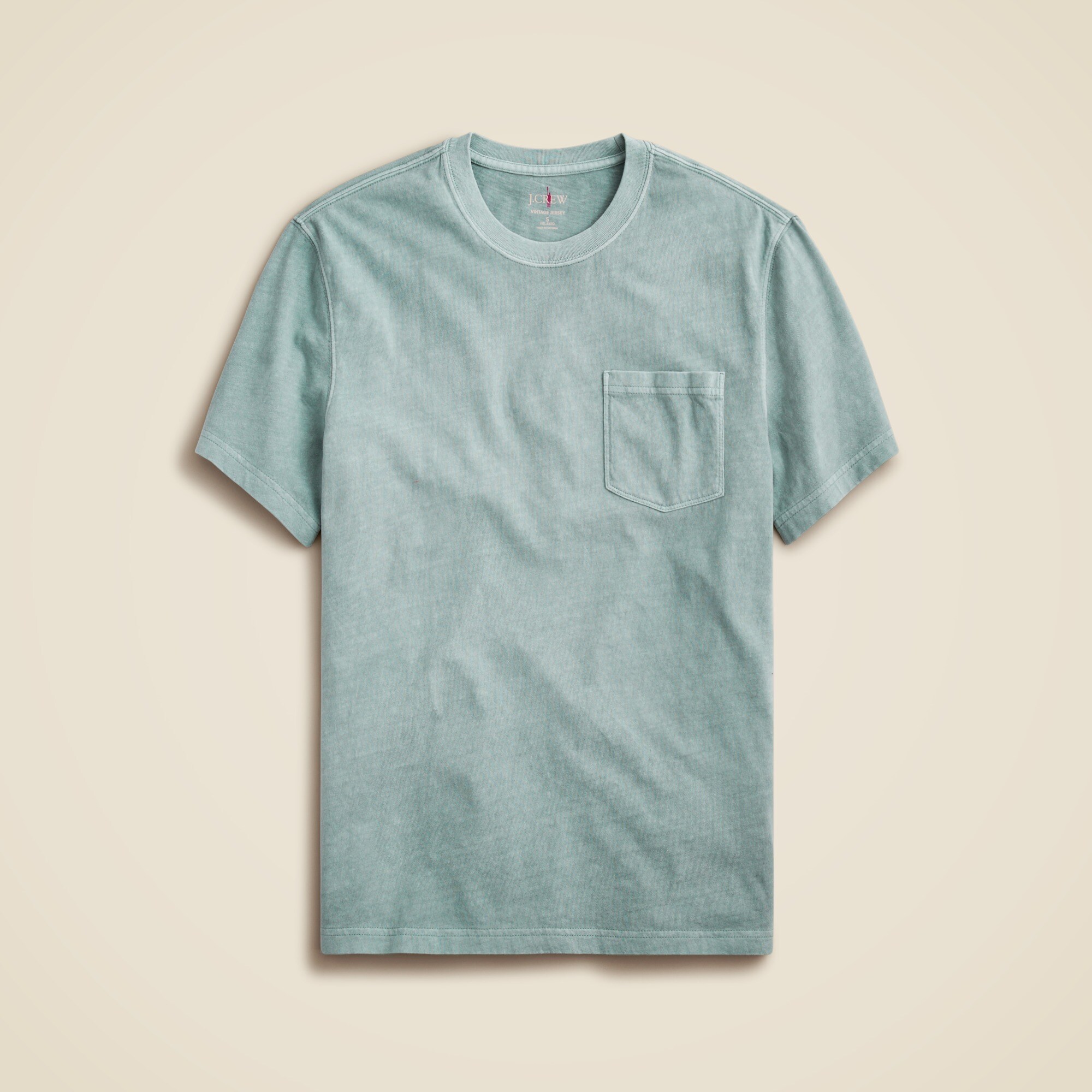 mens Vintage-wash cotton pocket T-shirt