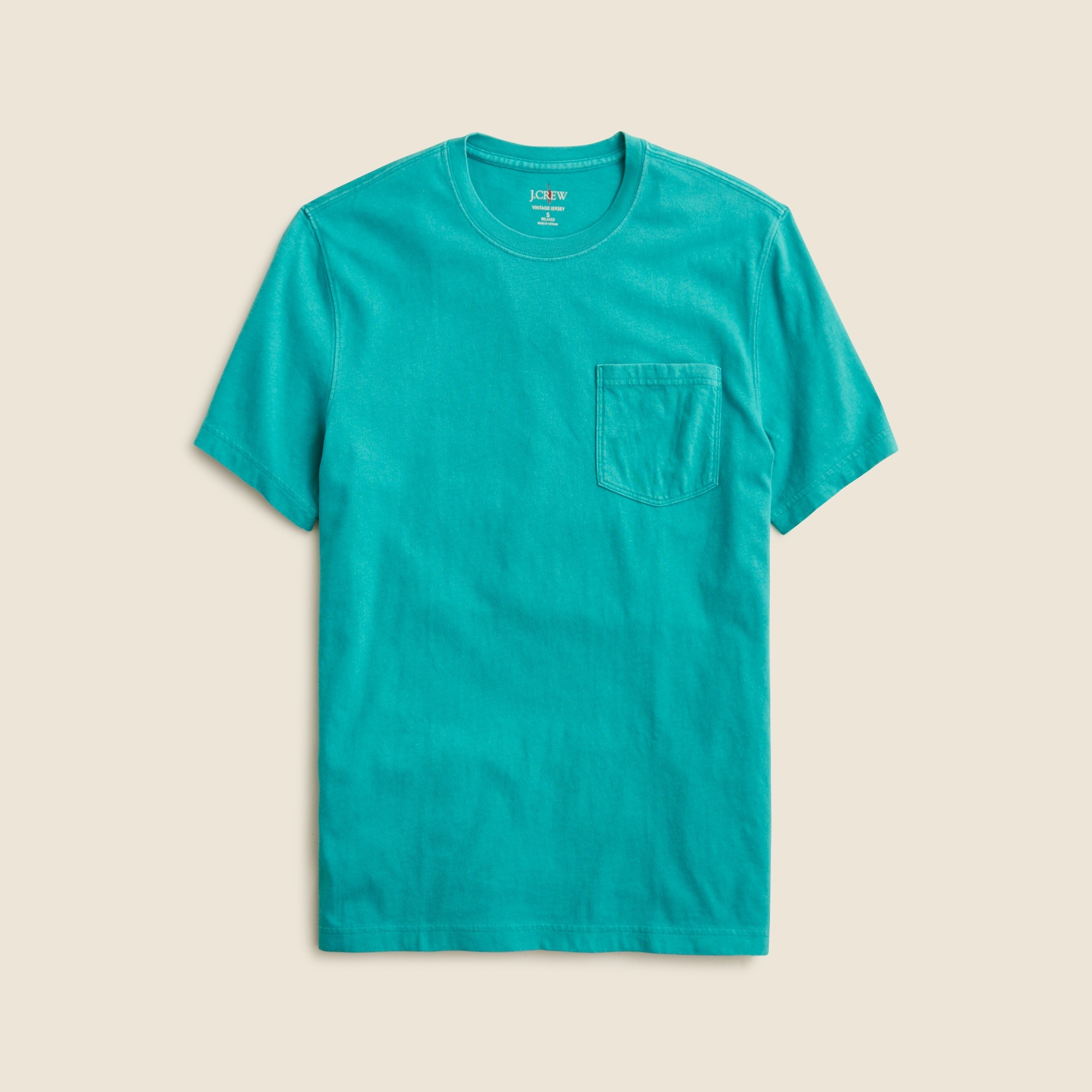 mens Vintage-wash cotton pocket T-shirt