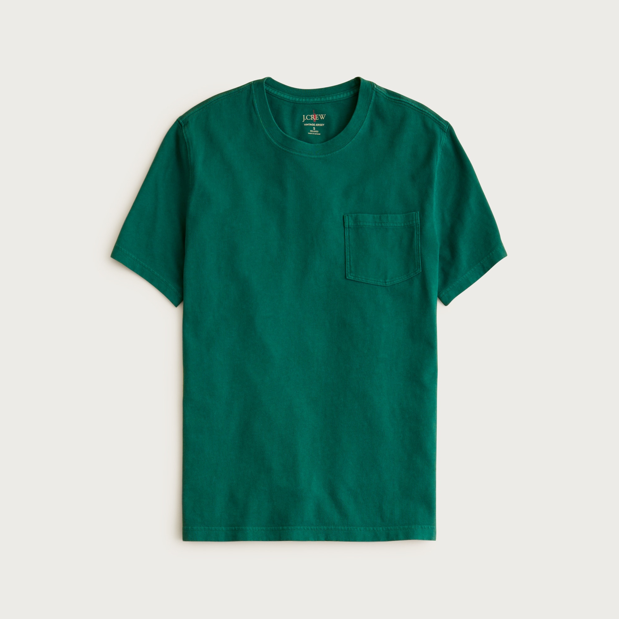  Vintage-wash cotton pocket T-shirt