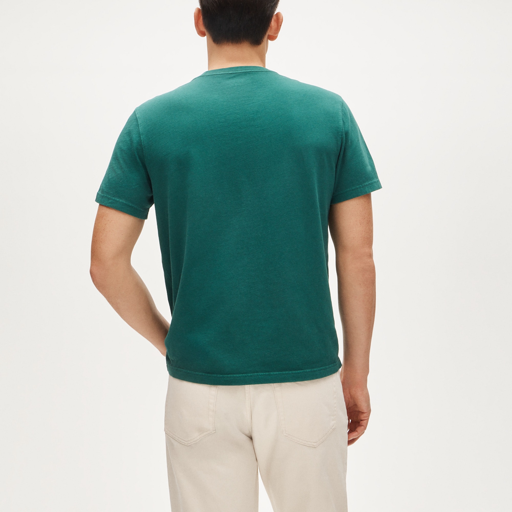 Vintage-wash cotton pocket T-shirt