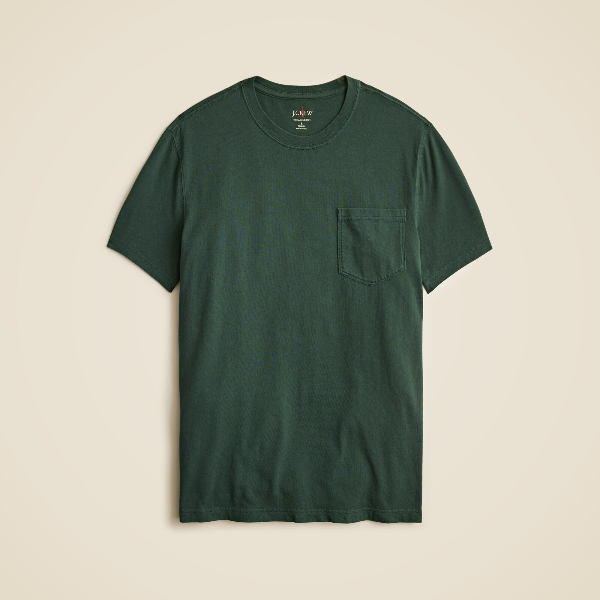 Vintage-wash cotton pocket T-shirt