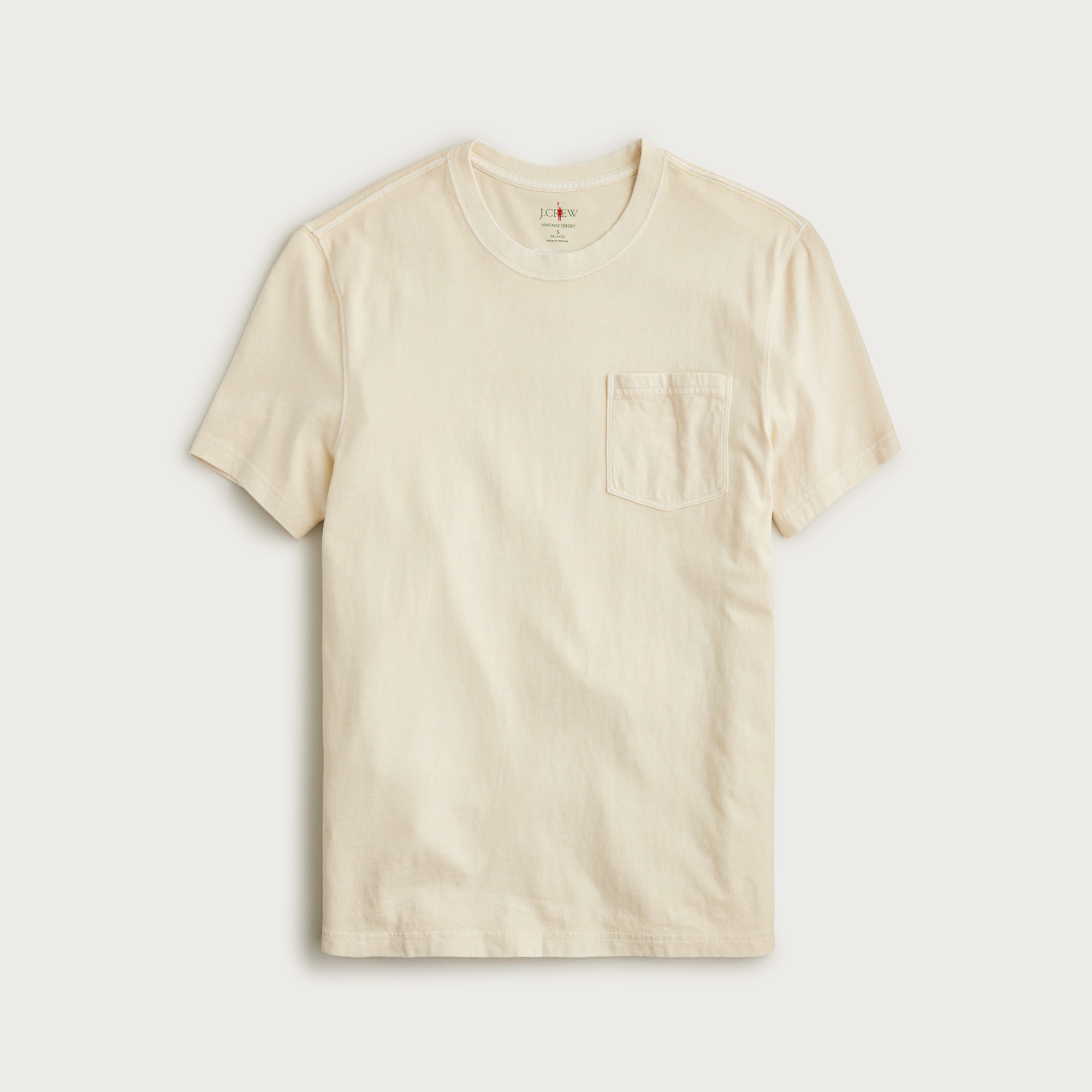 Vintage-wash cotton pocket T-shirt