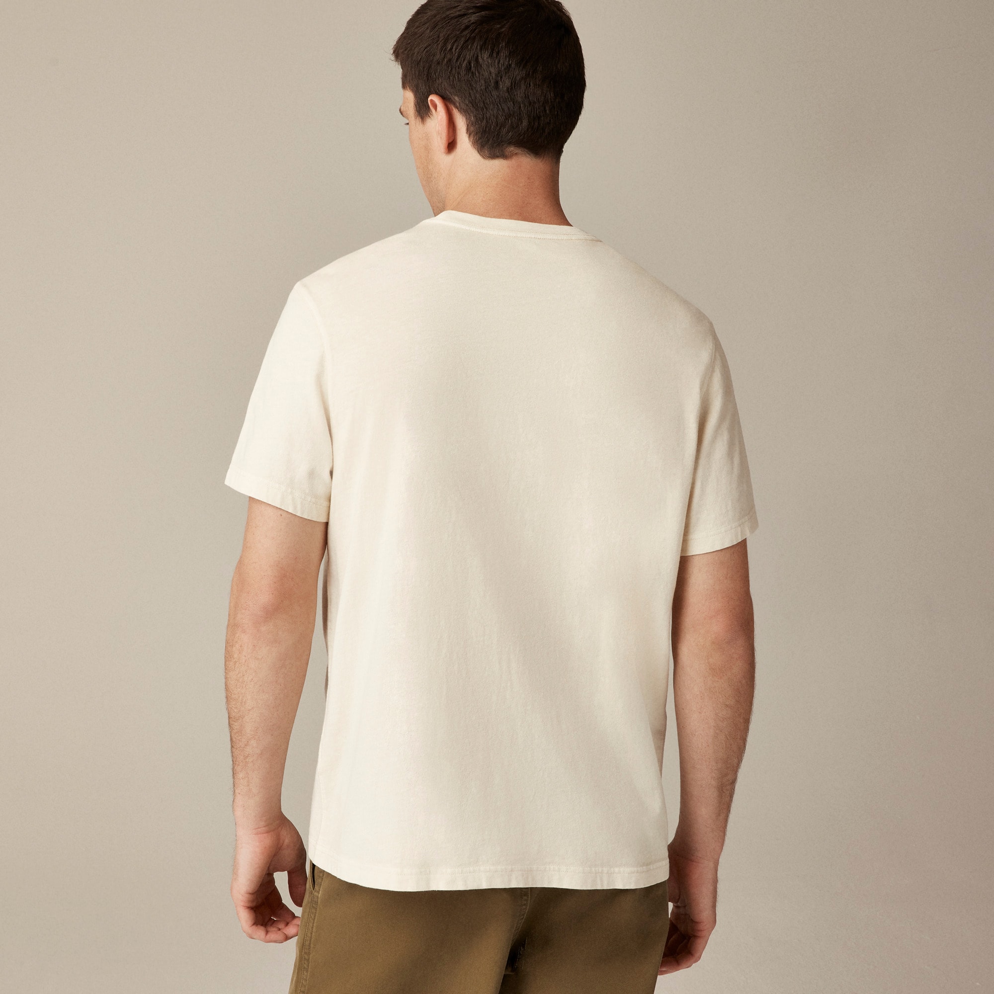 Vintage-wash cotton pocket T-shirt