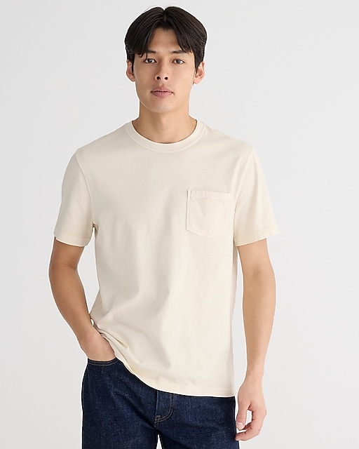  Tall vintage-wash cotton pocket T-shirt