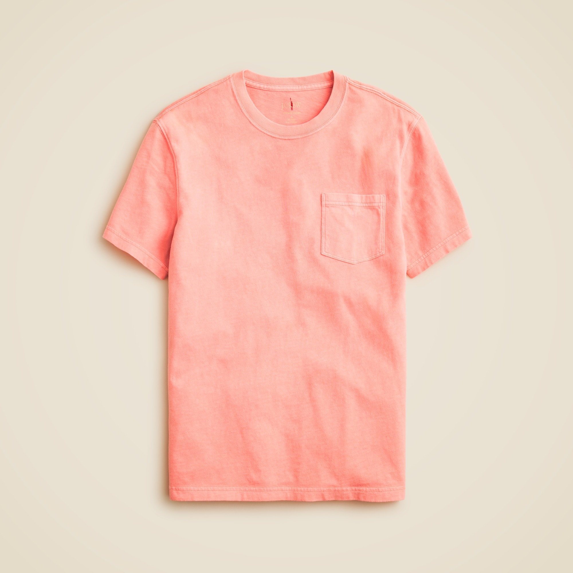mens Vintage-wash cotton pocket T-shirt