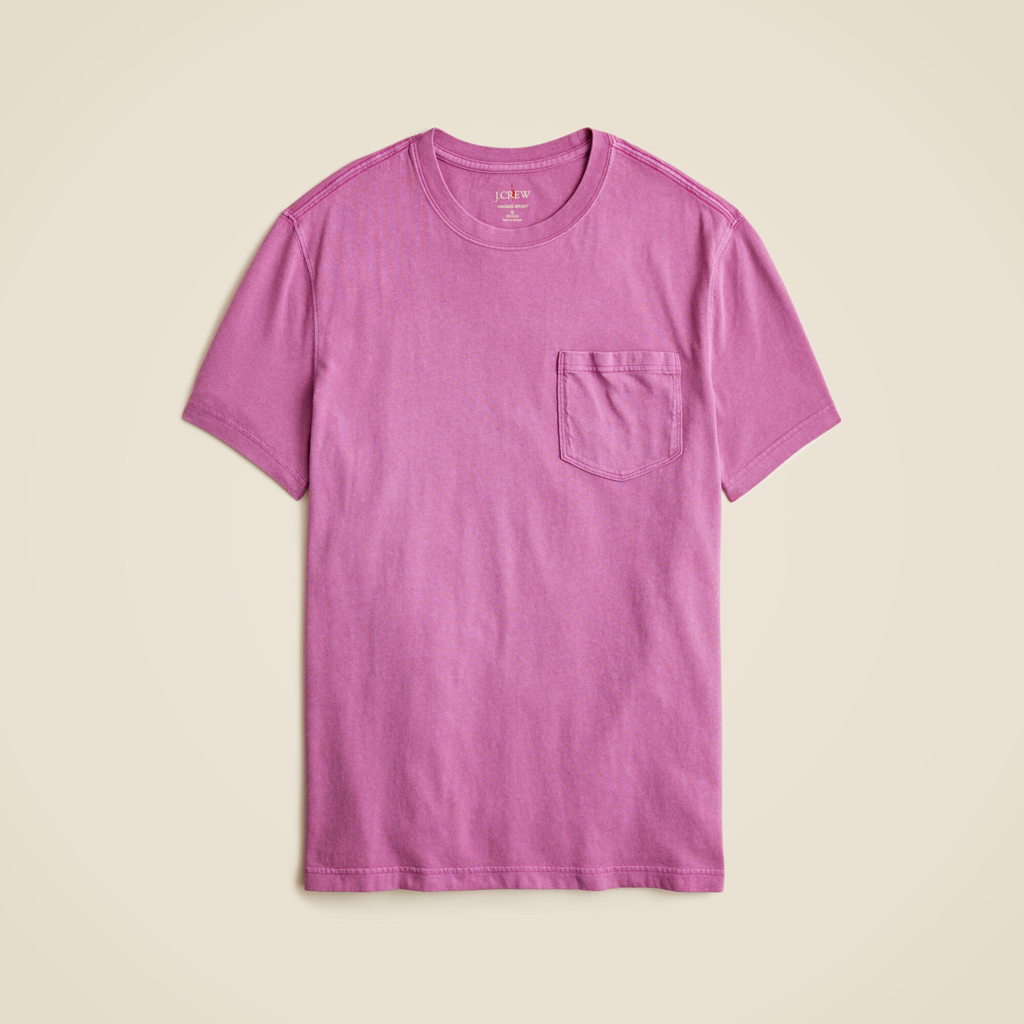  Vintage-wash cotton pocket T-shirt