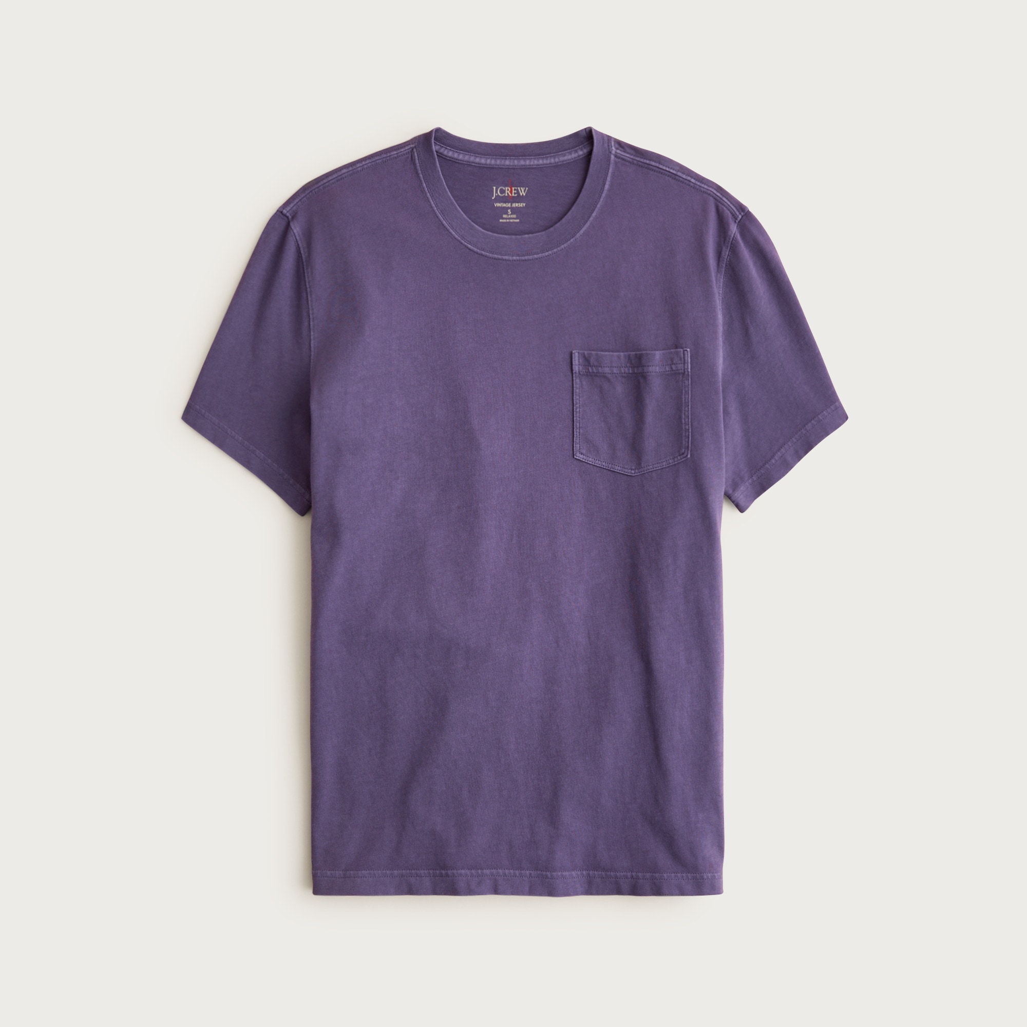  Vintage-wash cotton pocket T-shirt