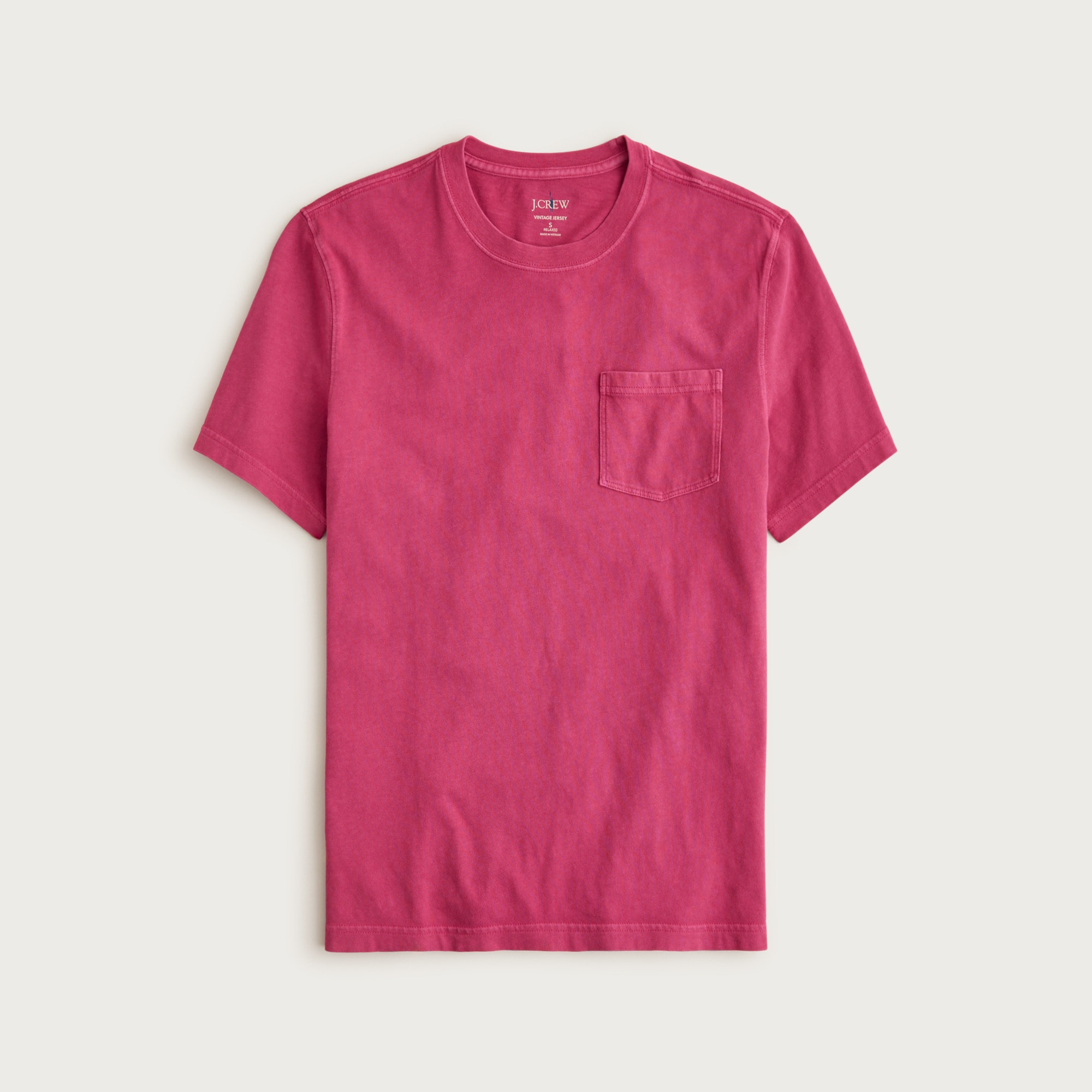 Vintage-wash cotton pocket T-shirt