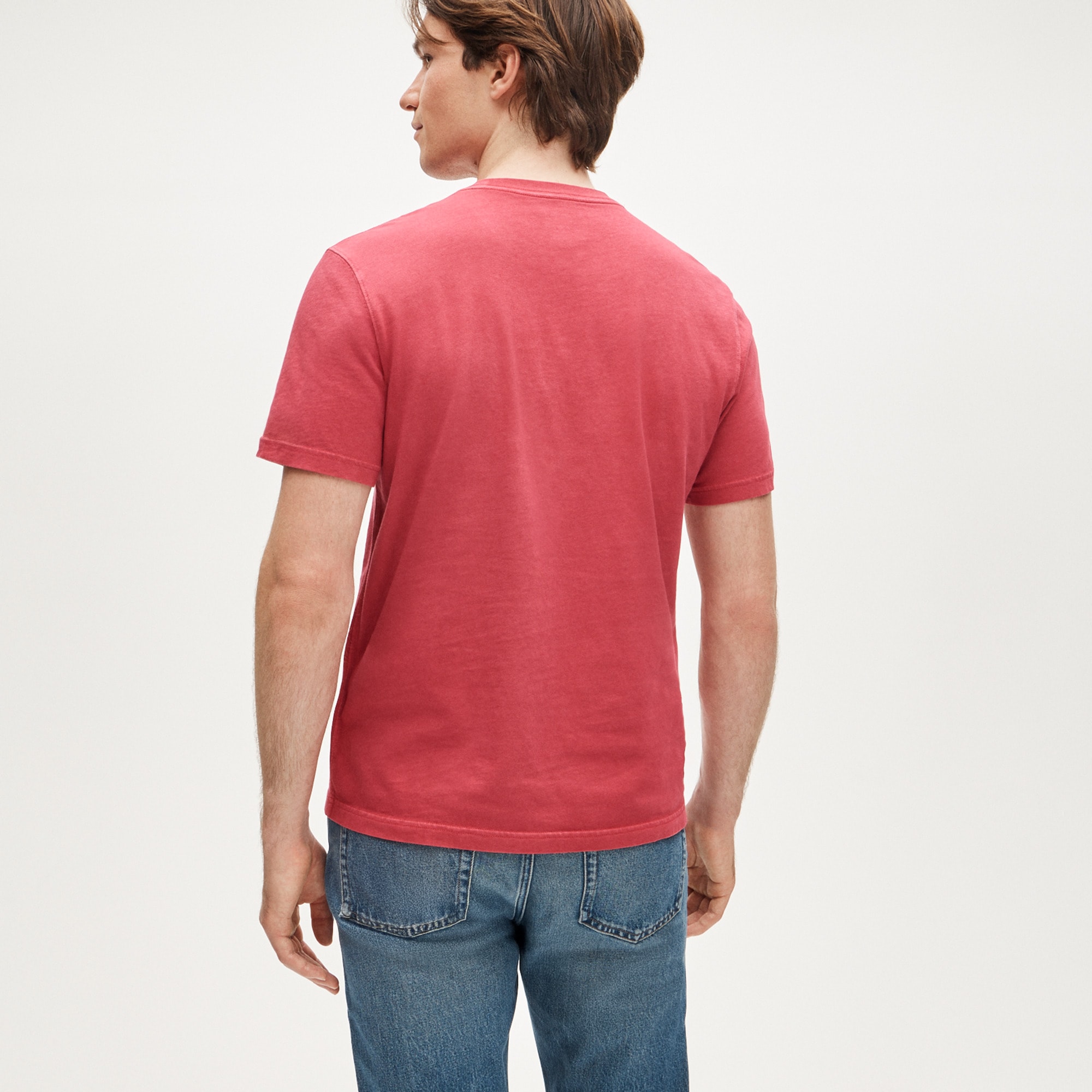 Vintage-wash cotton pocket T-shirt