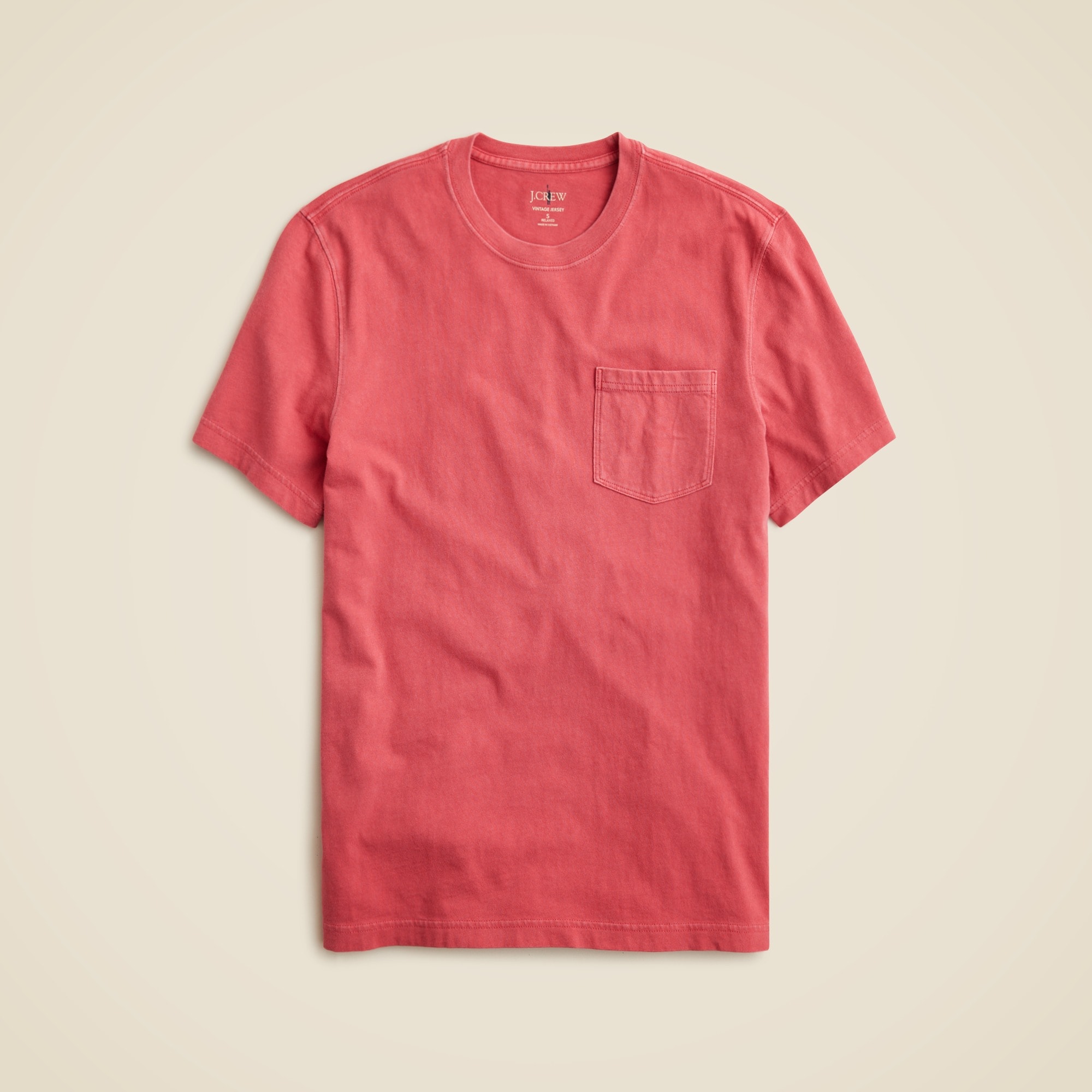 mens Vintage-wash cotton pocket T-shirt