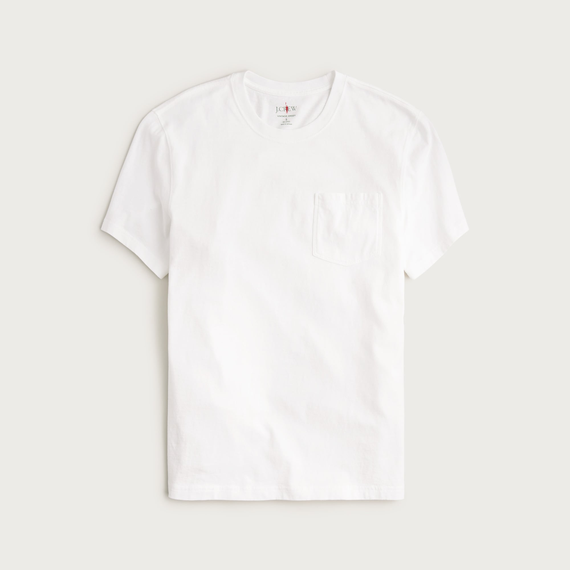 Vintage-wash cotton pocket T-shirt