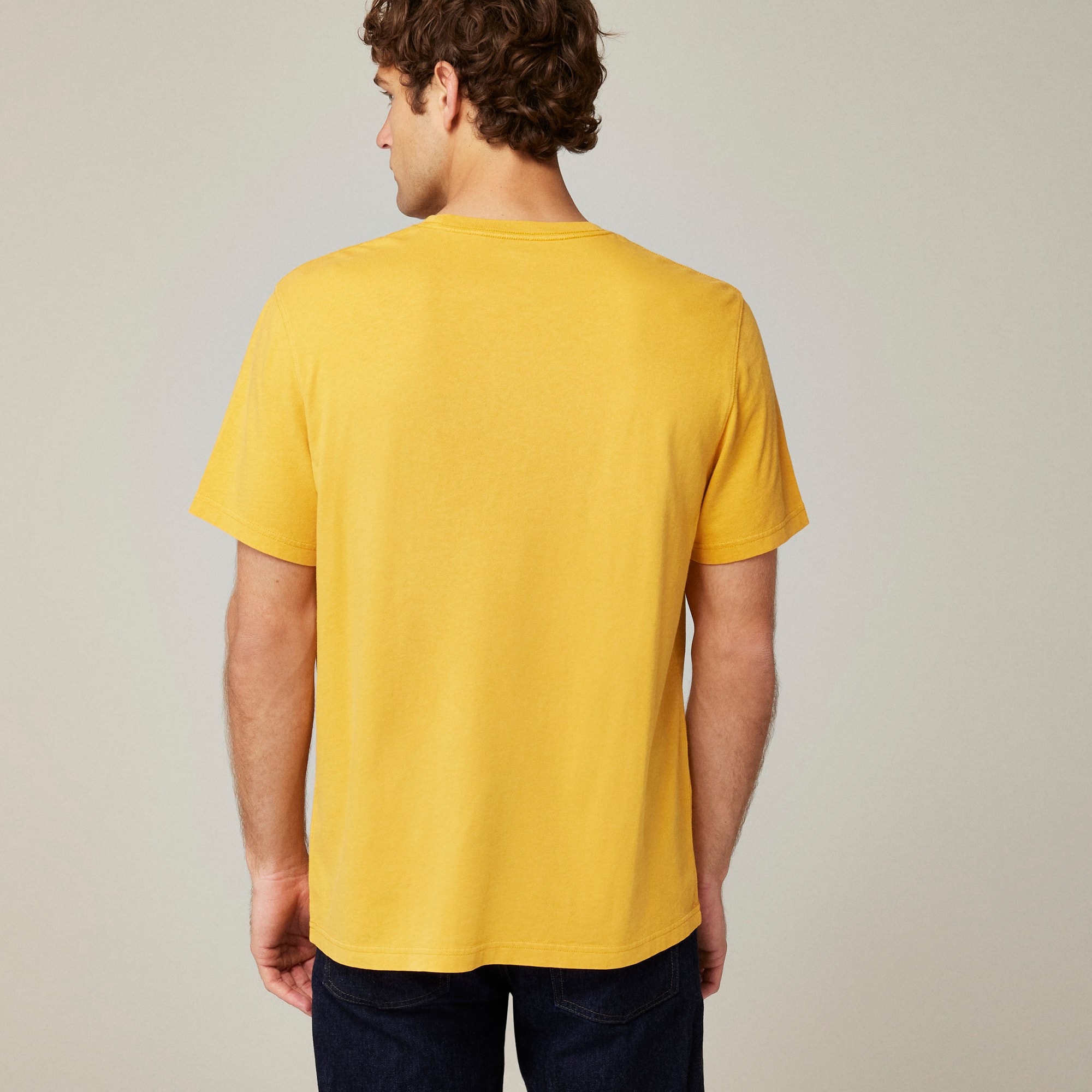 Vintage-wash cotton pocket T-shirt