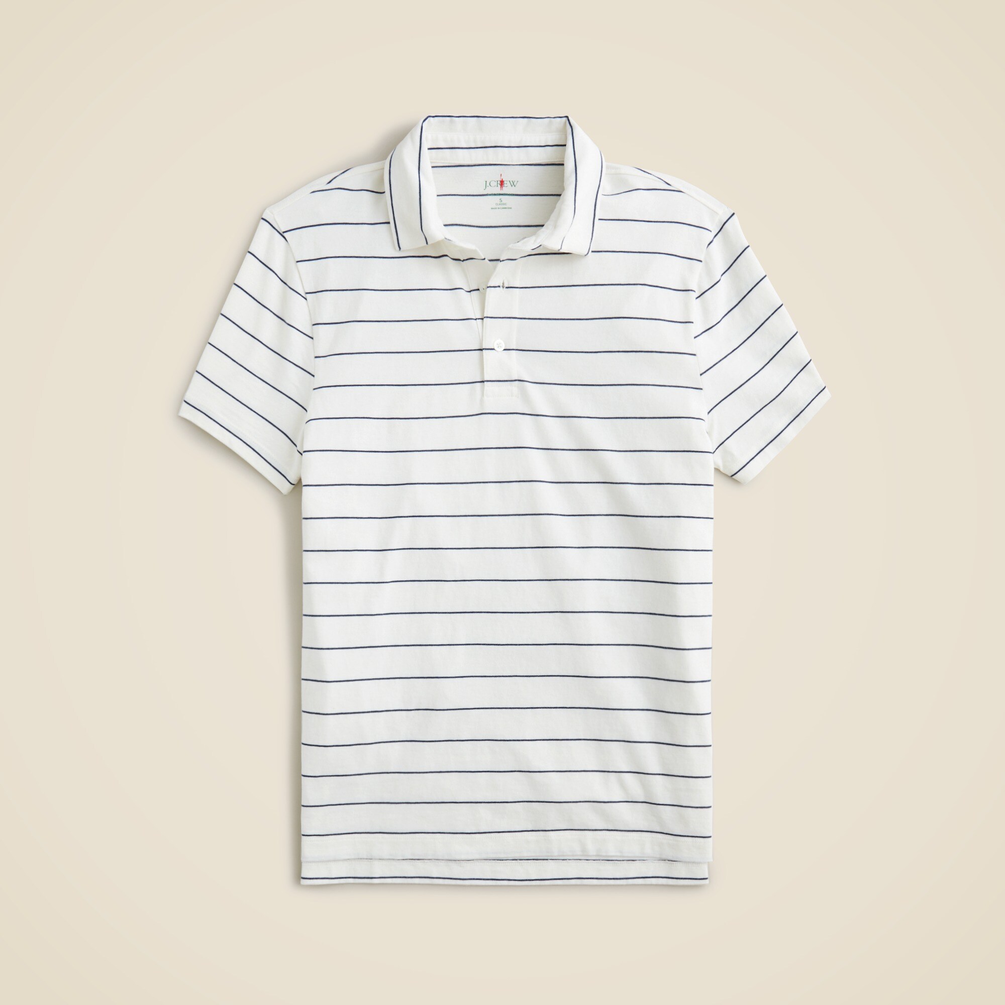 Tall sueded cotton polo shirt in stripe