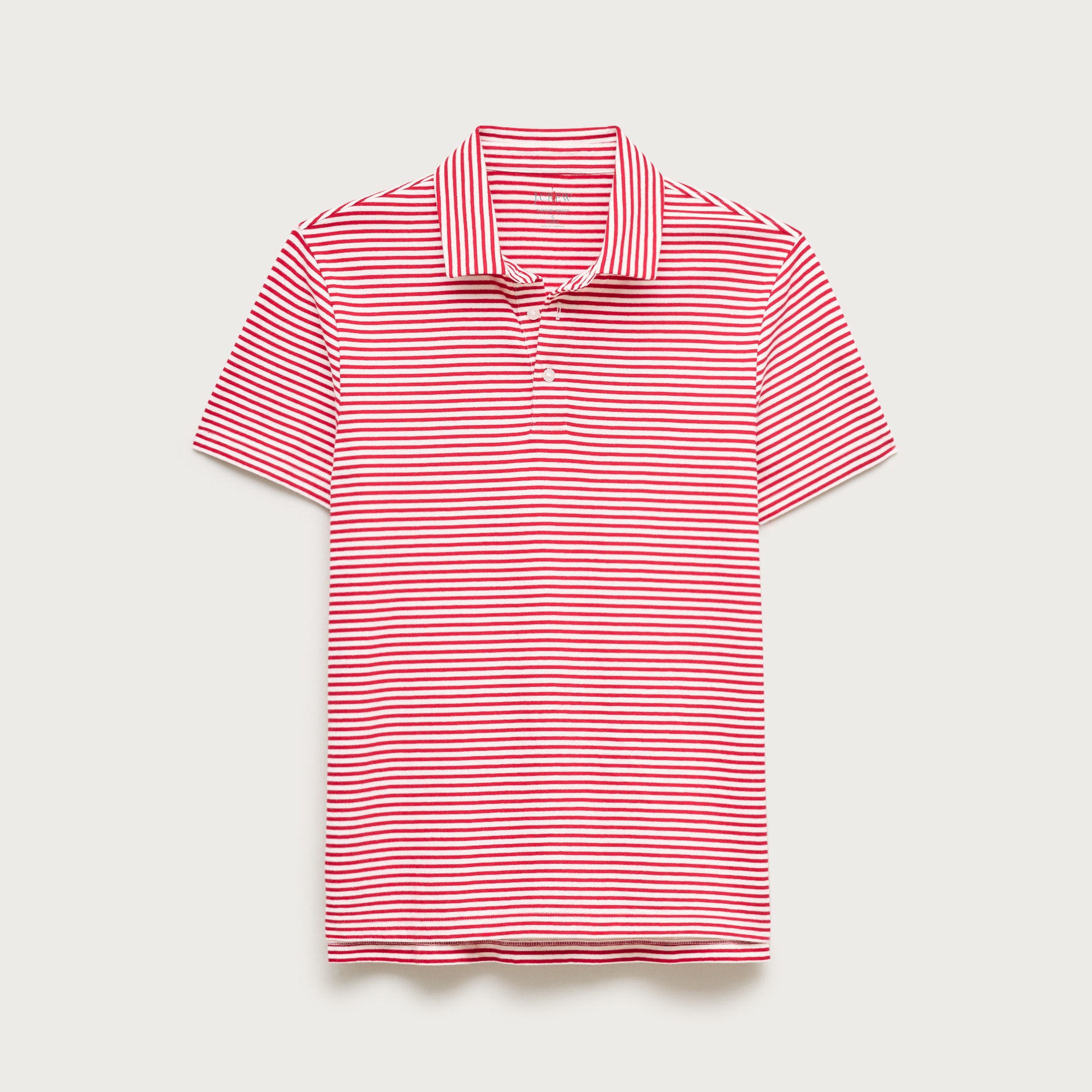 Sueded Cotton Polo Shirt In Stripe For Men | J.Crew