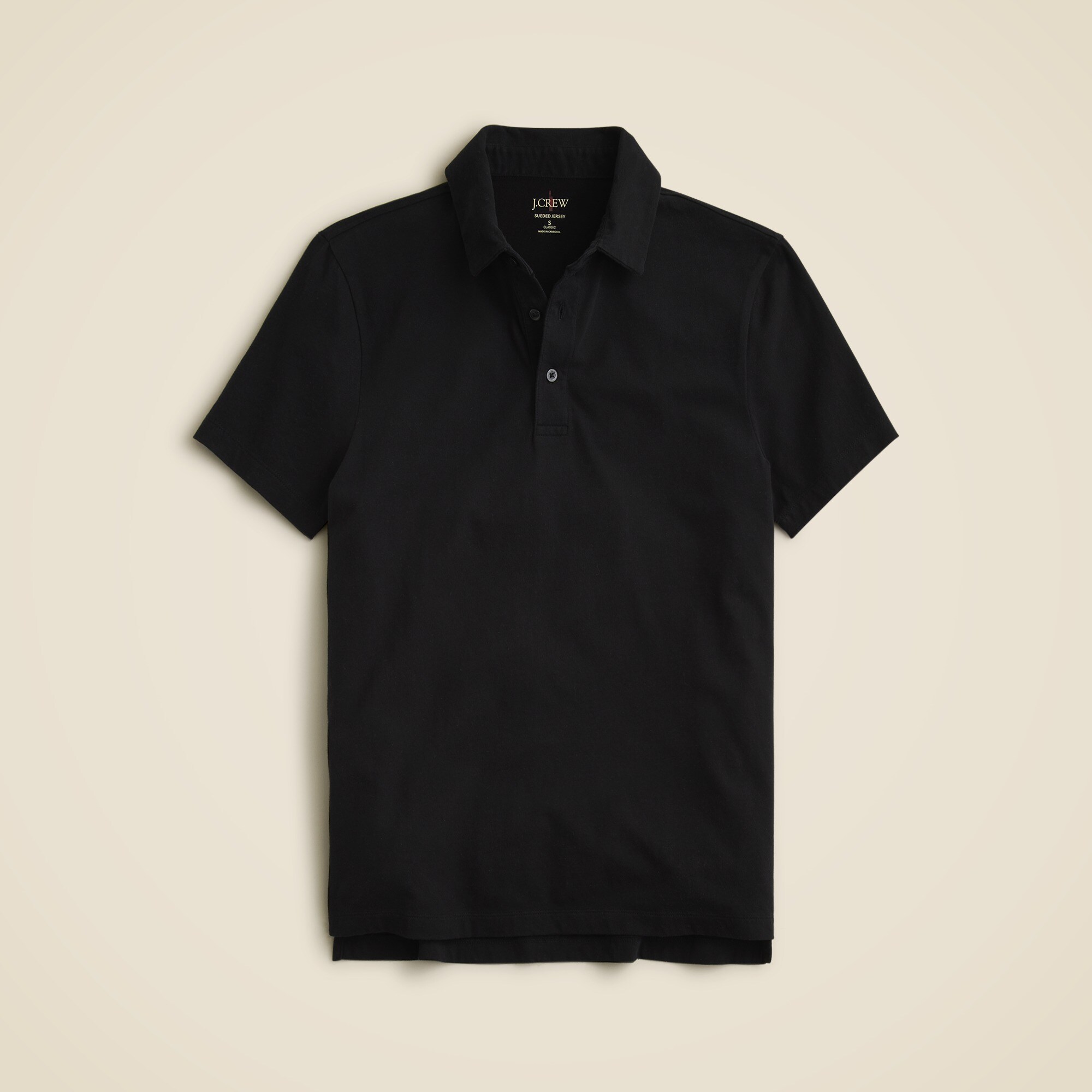  Sueded cotton polo shirt