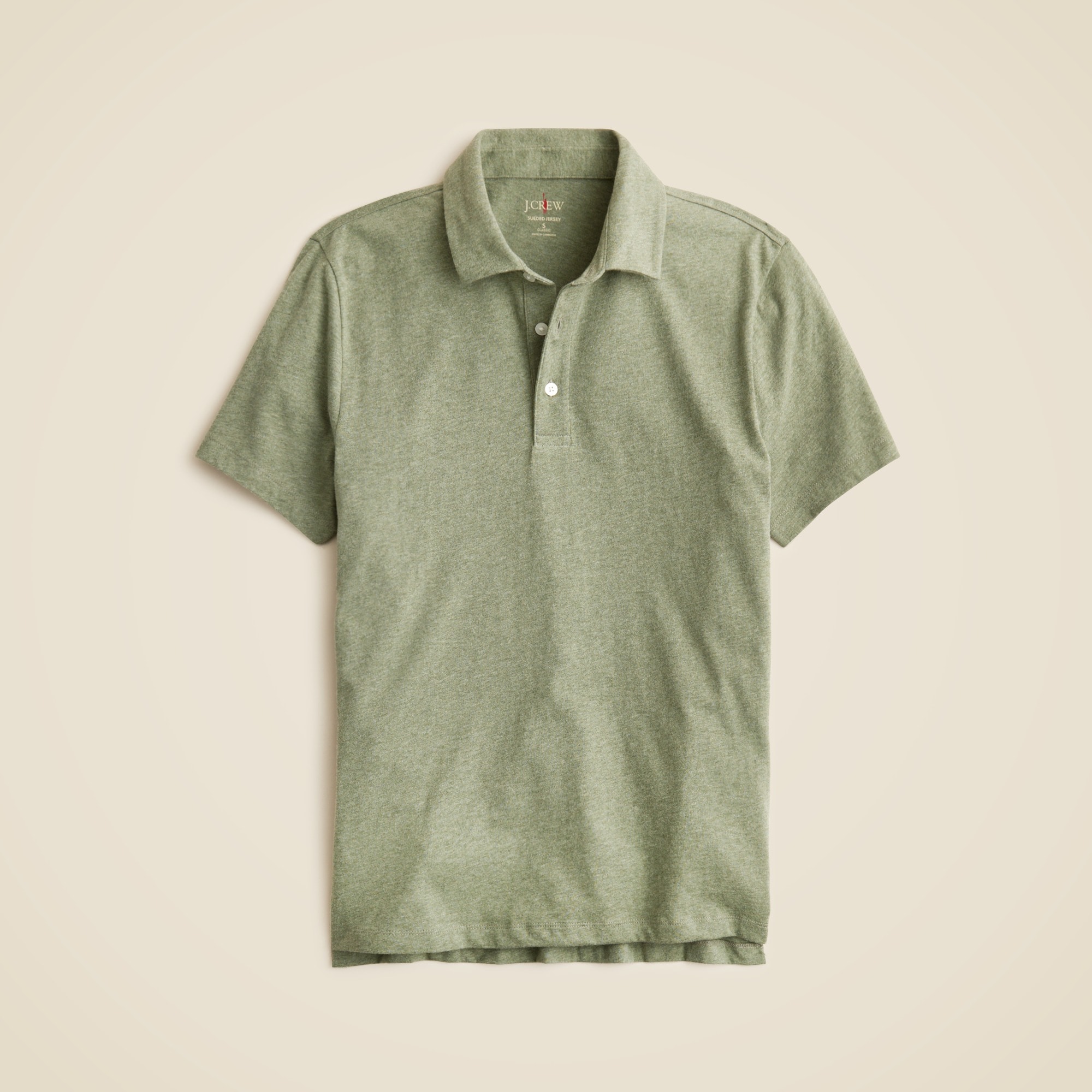 mens Sueded cotton polo shirt