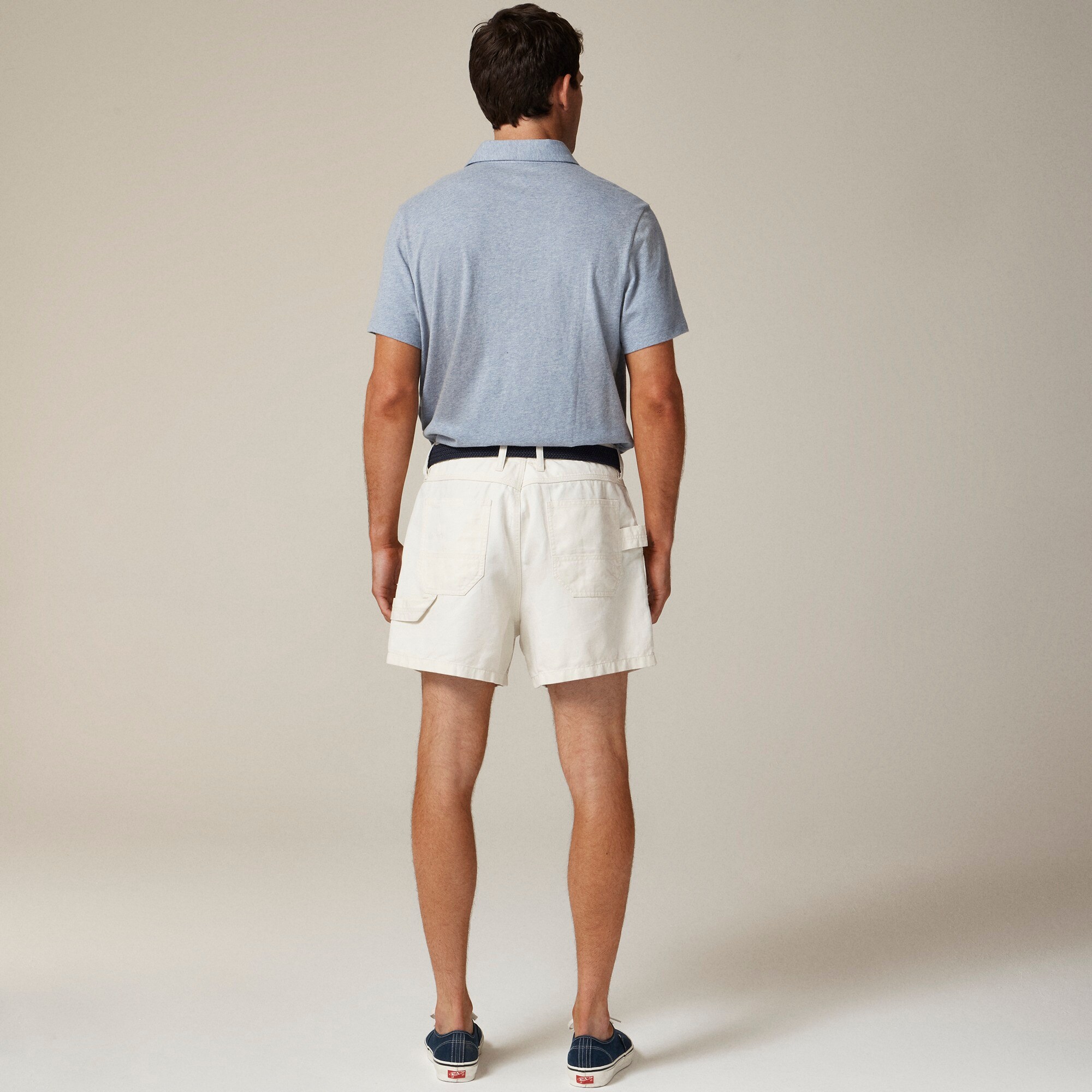 Sueded cotton polo shirt
