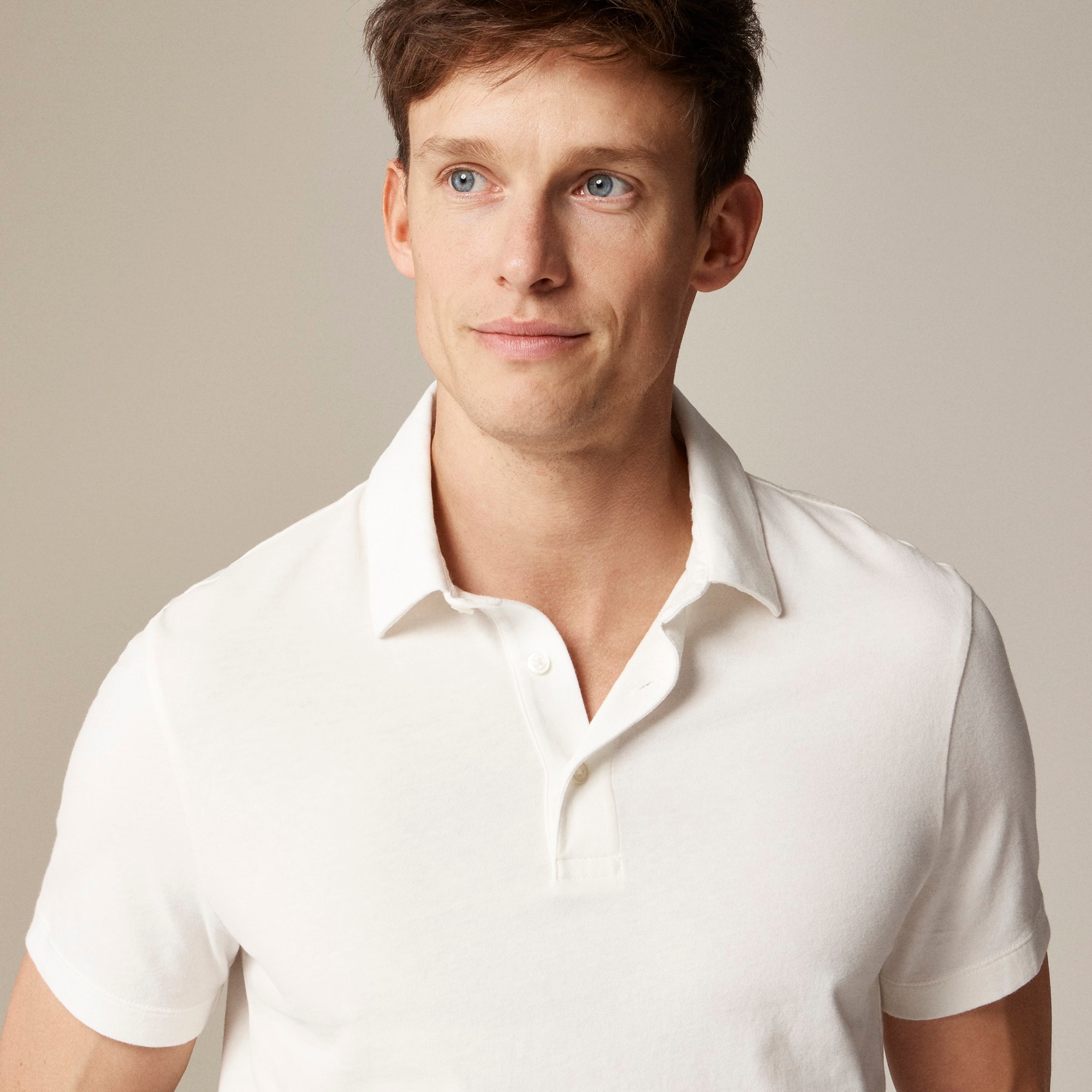 mens Sueded cotton polo shirt