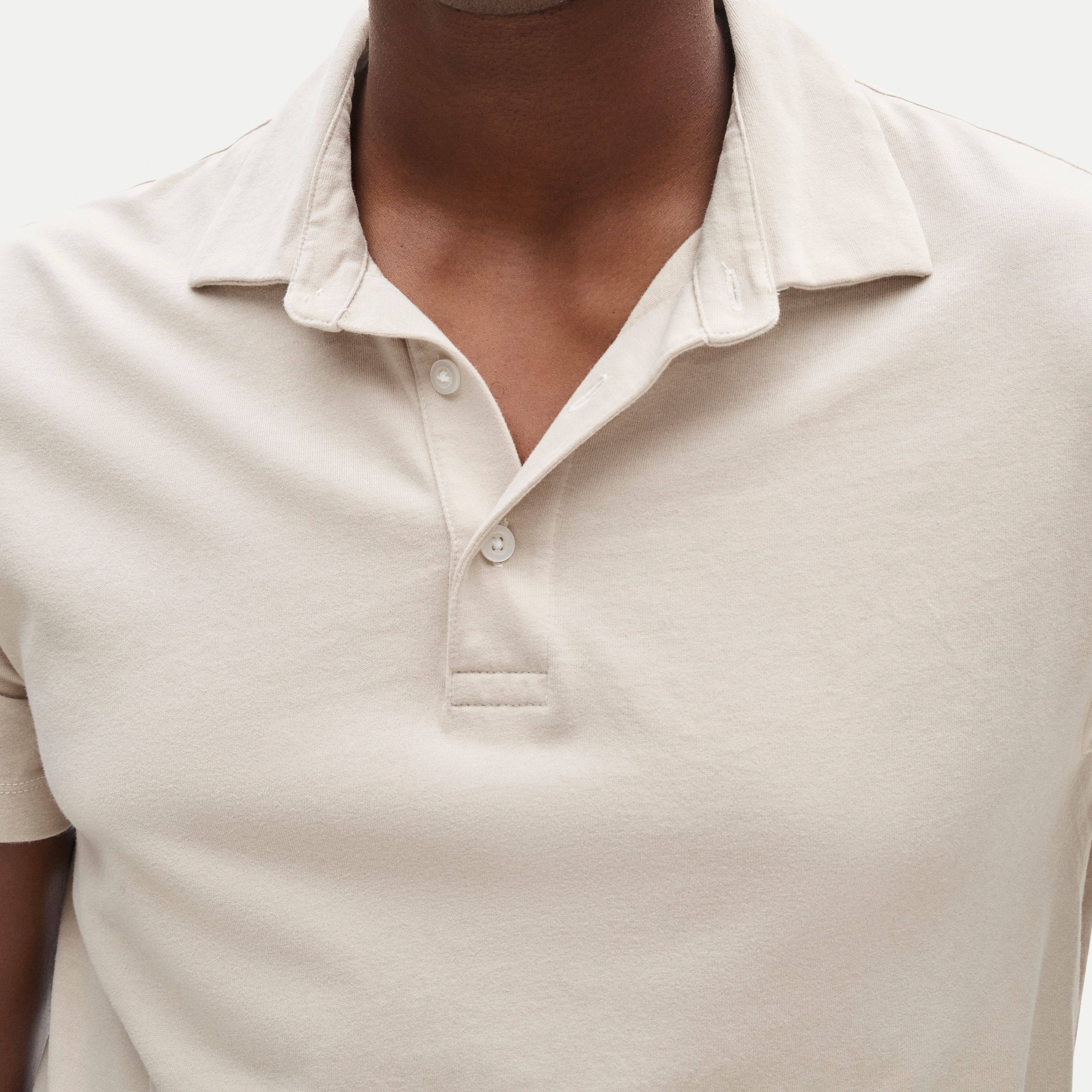 Sueded cotton polo shirt