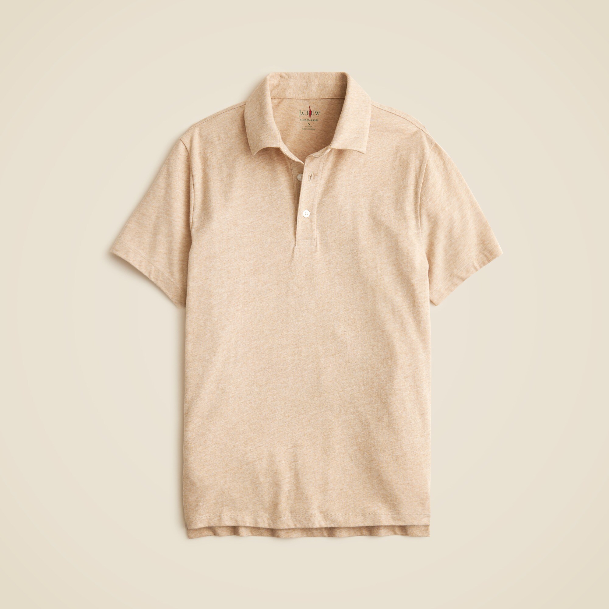  Sueded cotton polo shirt