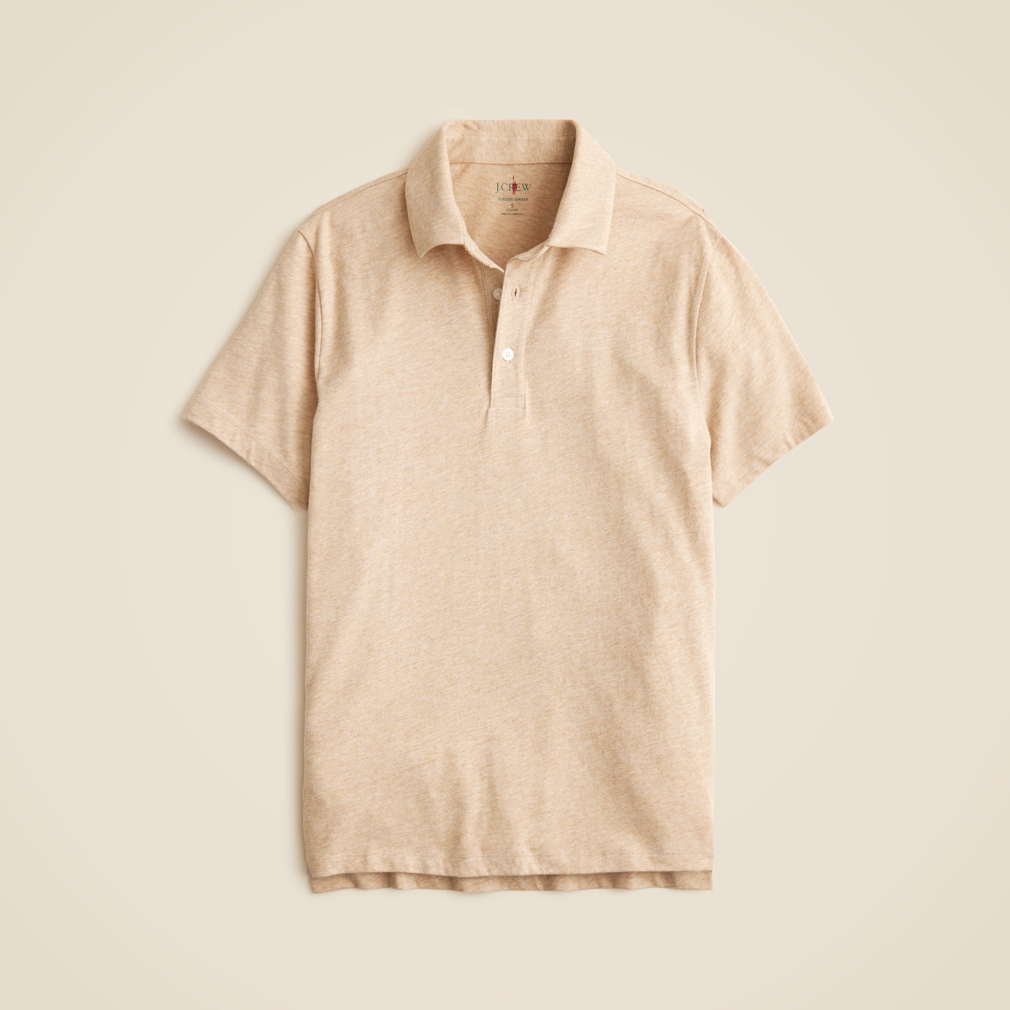 mens Sueded cotton polo shirt