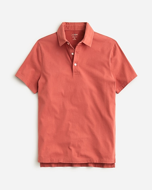  Slim sueded cotton polo shirt