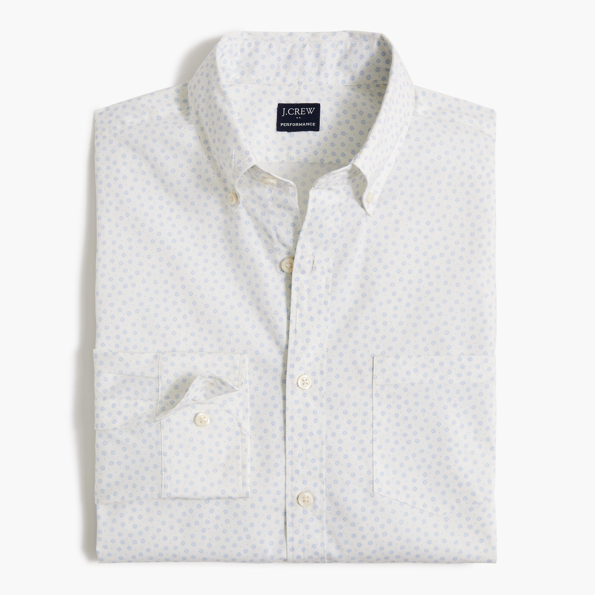slim untucked flex performance casual shirt for men
