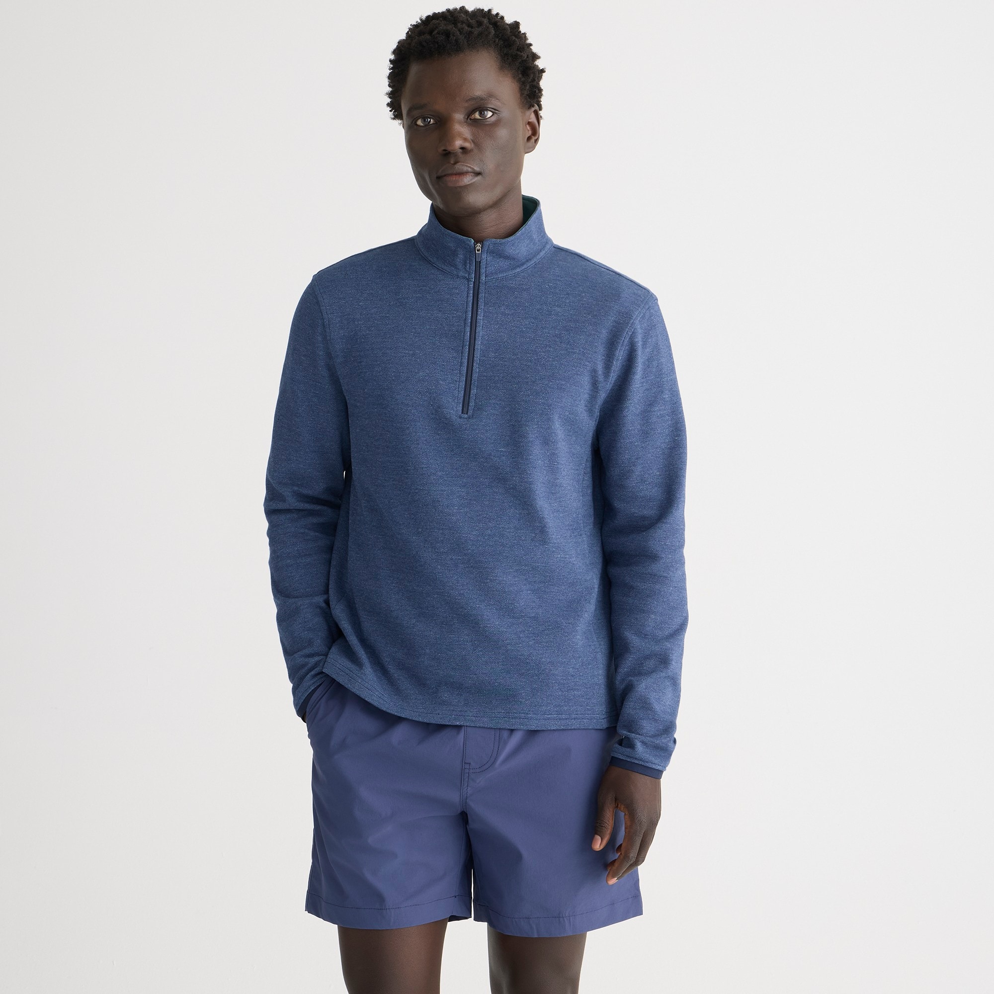 j.crew: performance half-zip pullover with coolmax&reg; technology for men