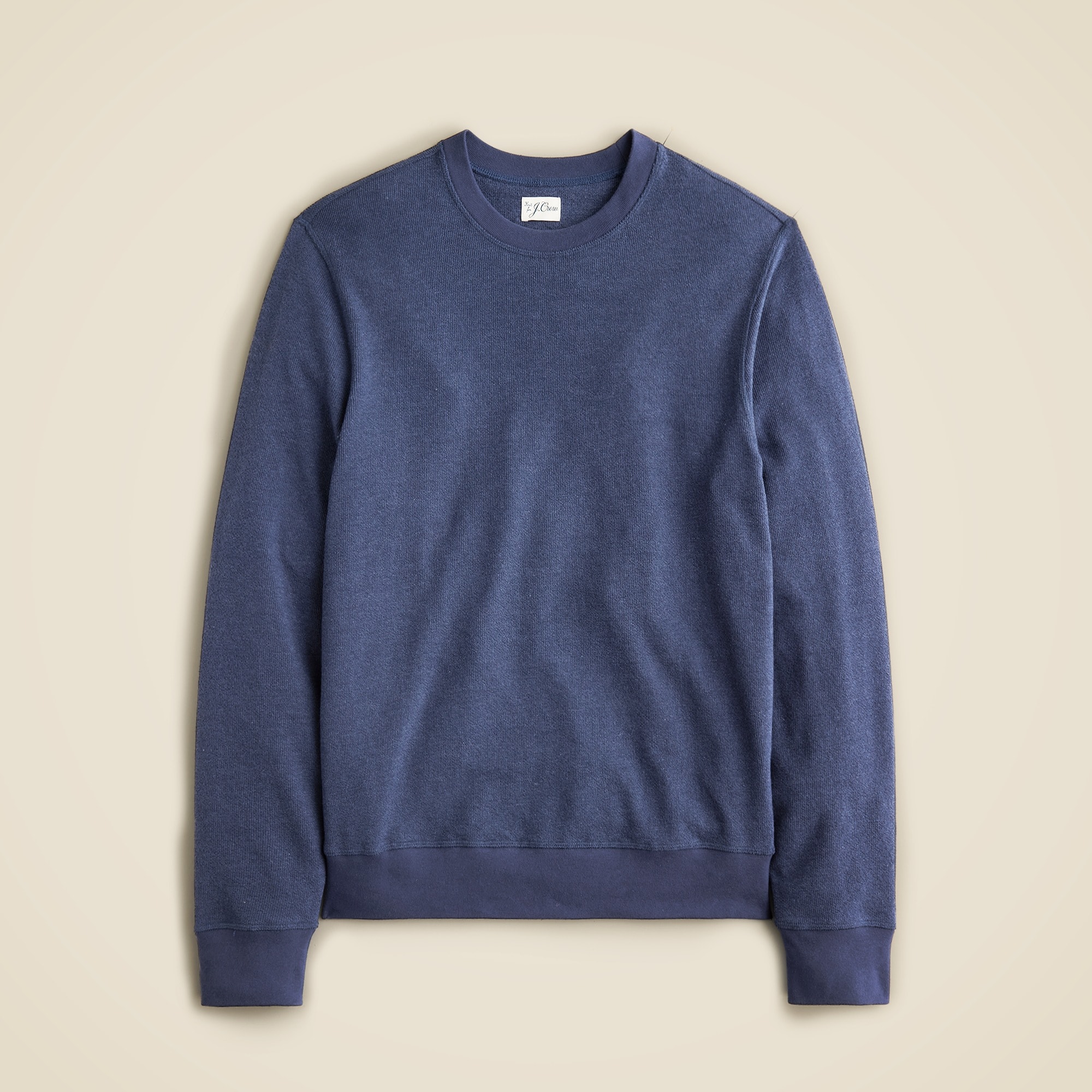 Long-sleeve textured sweater-tee