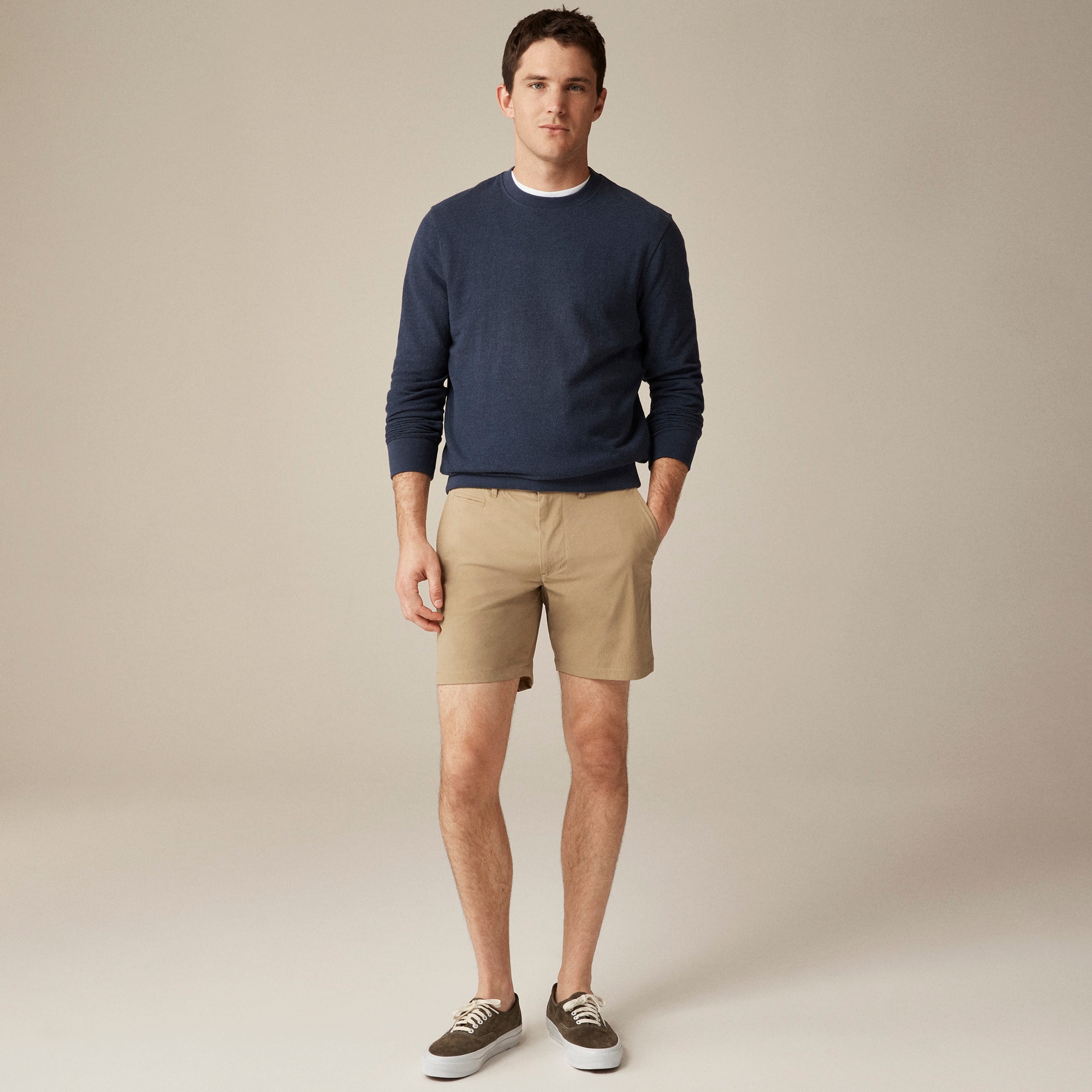 Long-sleeve textured sweater-tee