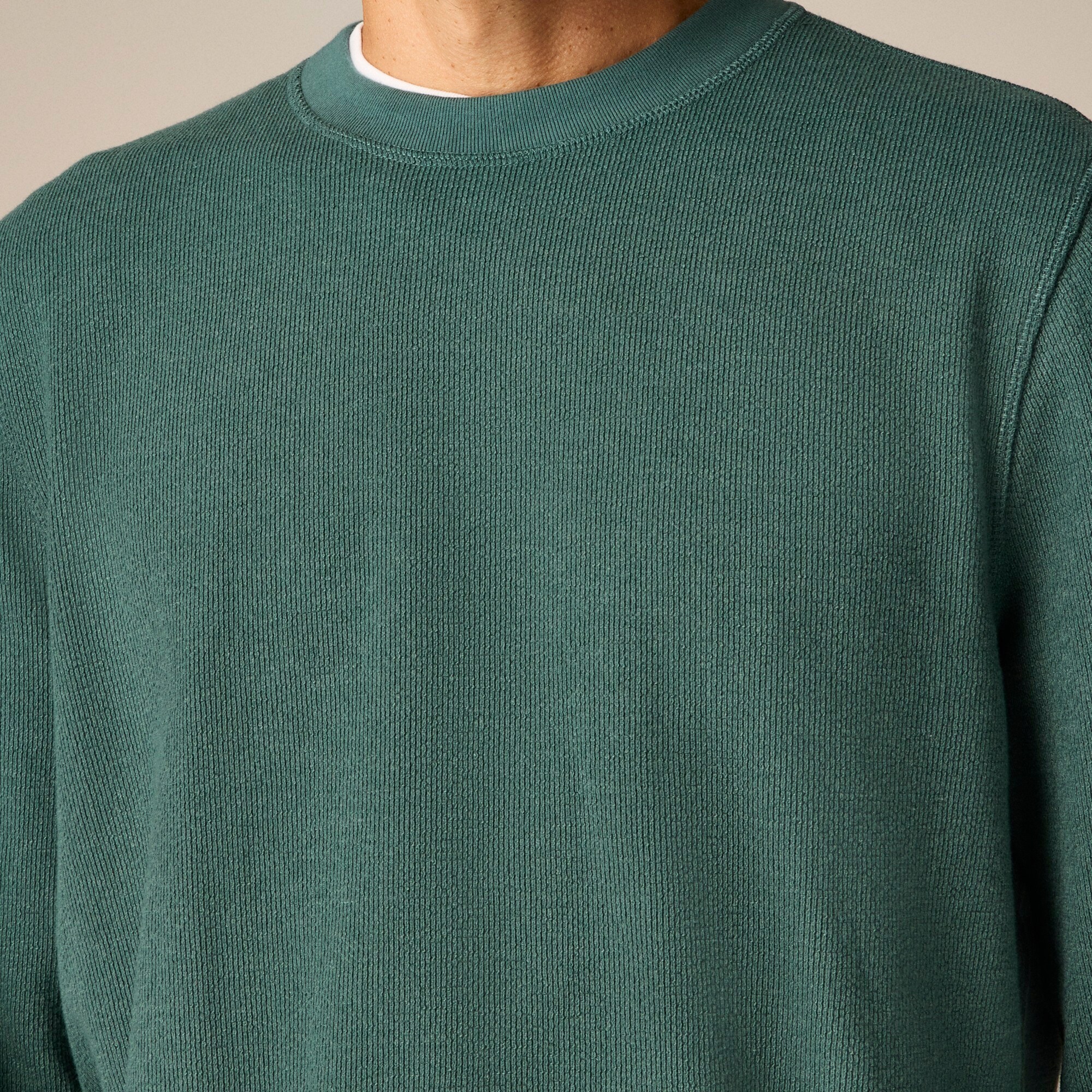 Long-sleeve textured sweater-tee