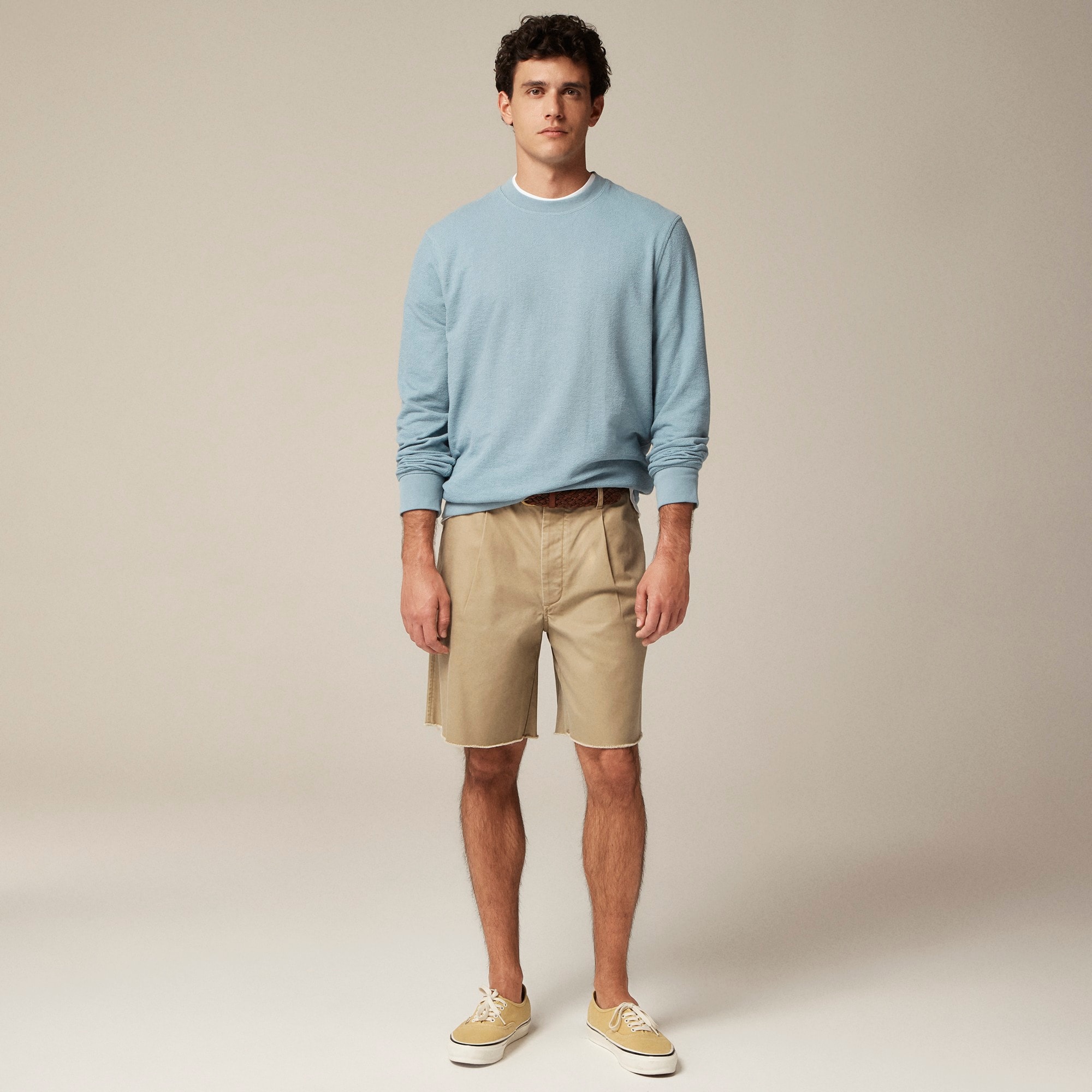 mens Long-sleeve textured sweater-tee