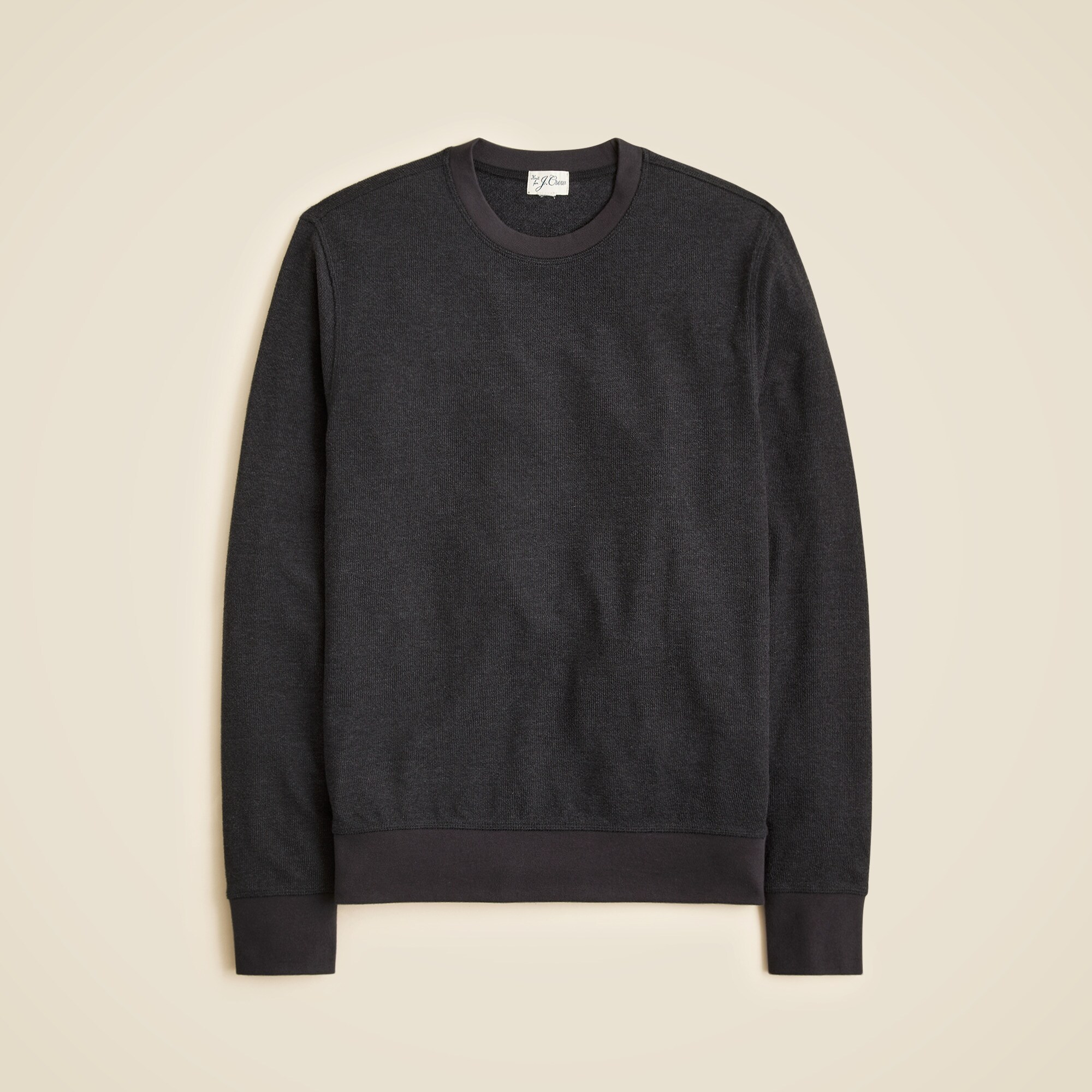  Long-sleeve textured sweater-tee