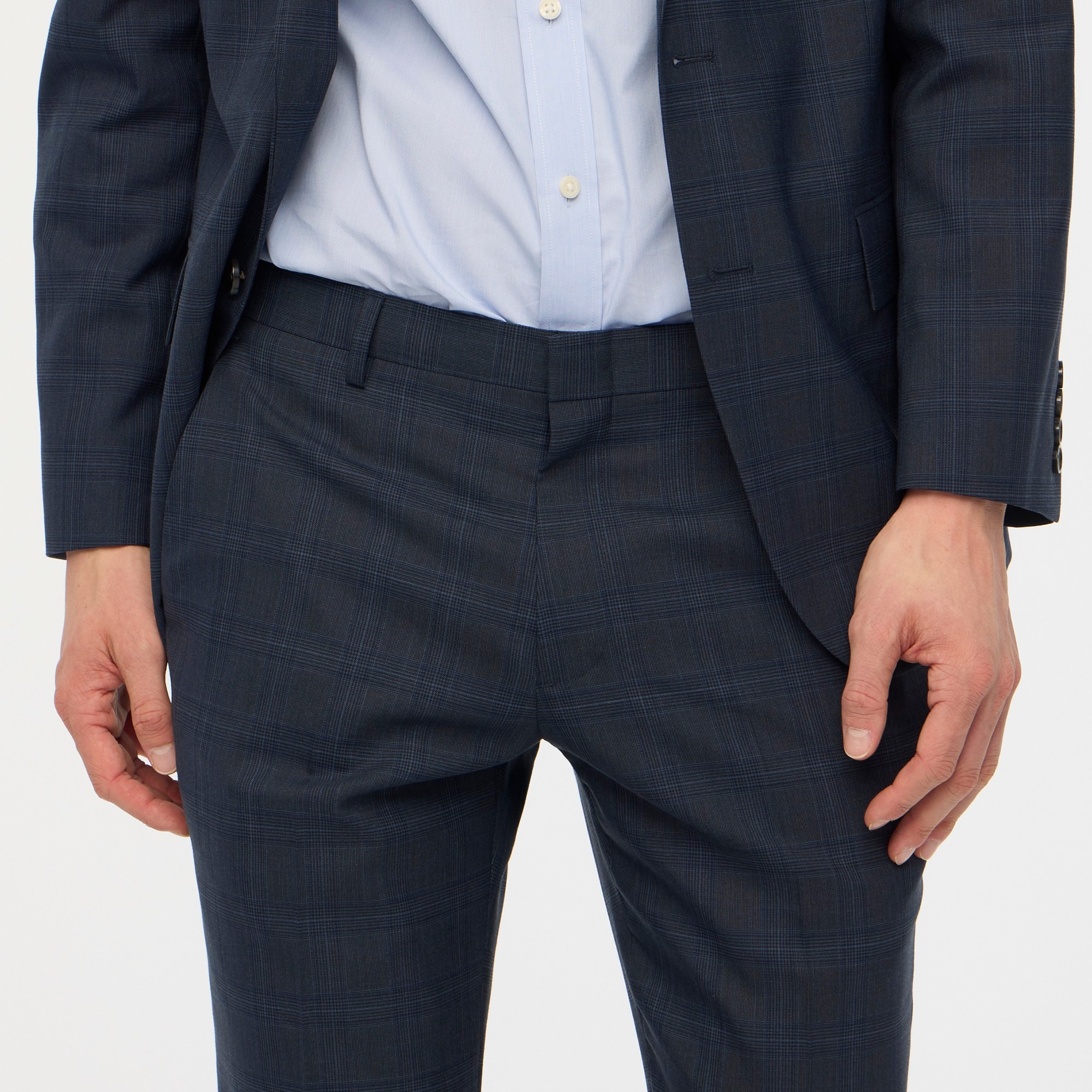 Slim-fit Thompson plaid suit pant